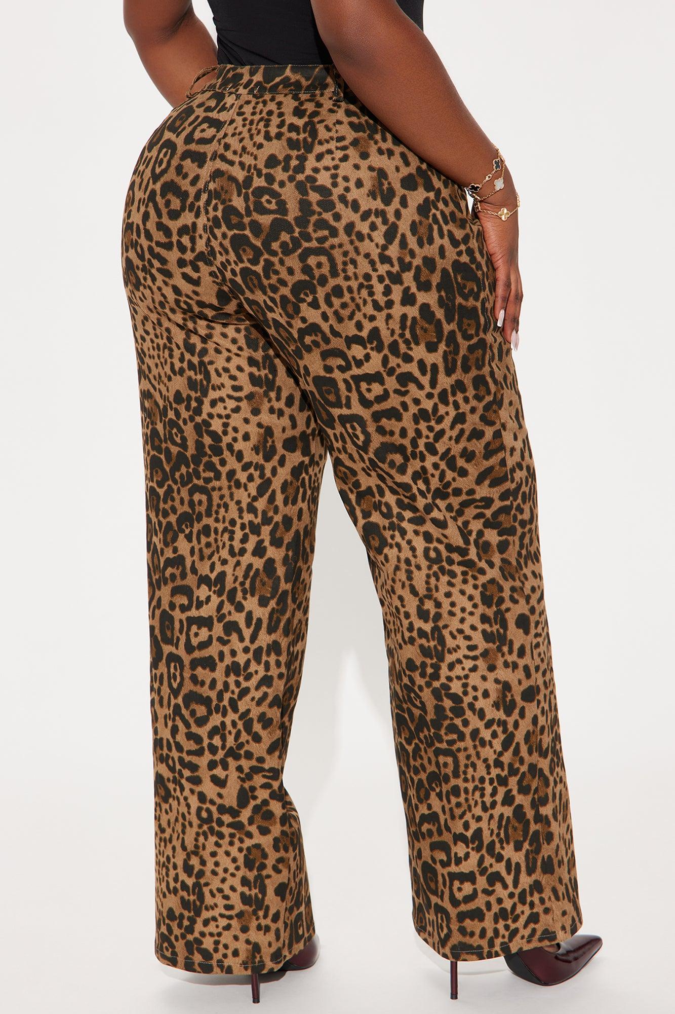 Sneaking Out Leopard Pant - Brown/combo Product Image