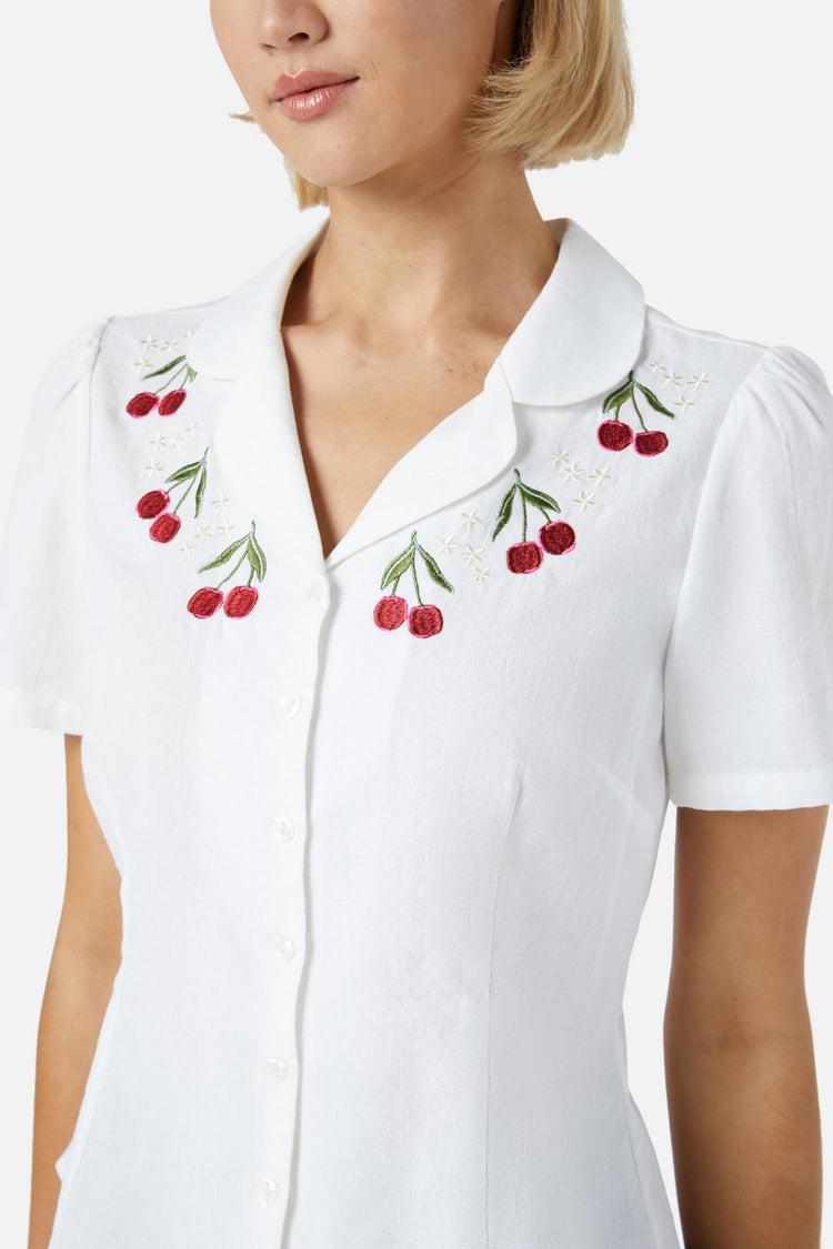 Cherry Embroidered Blouse Product Image