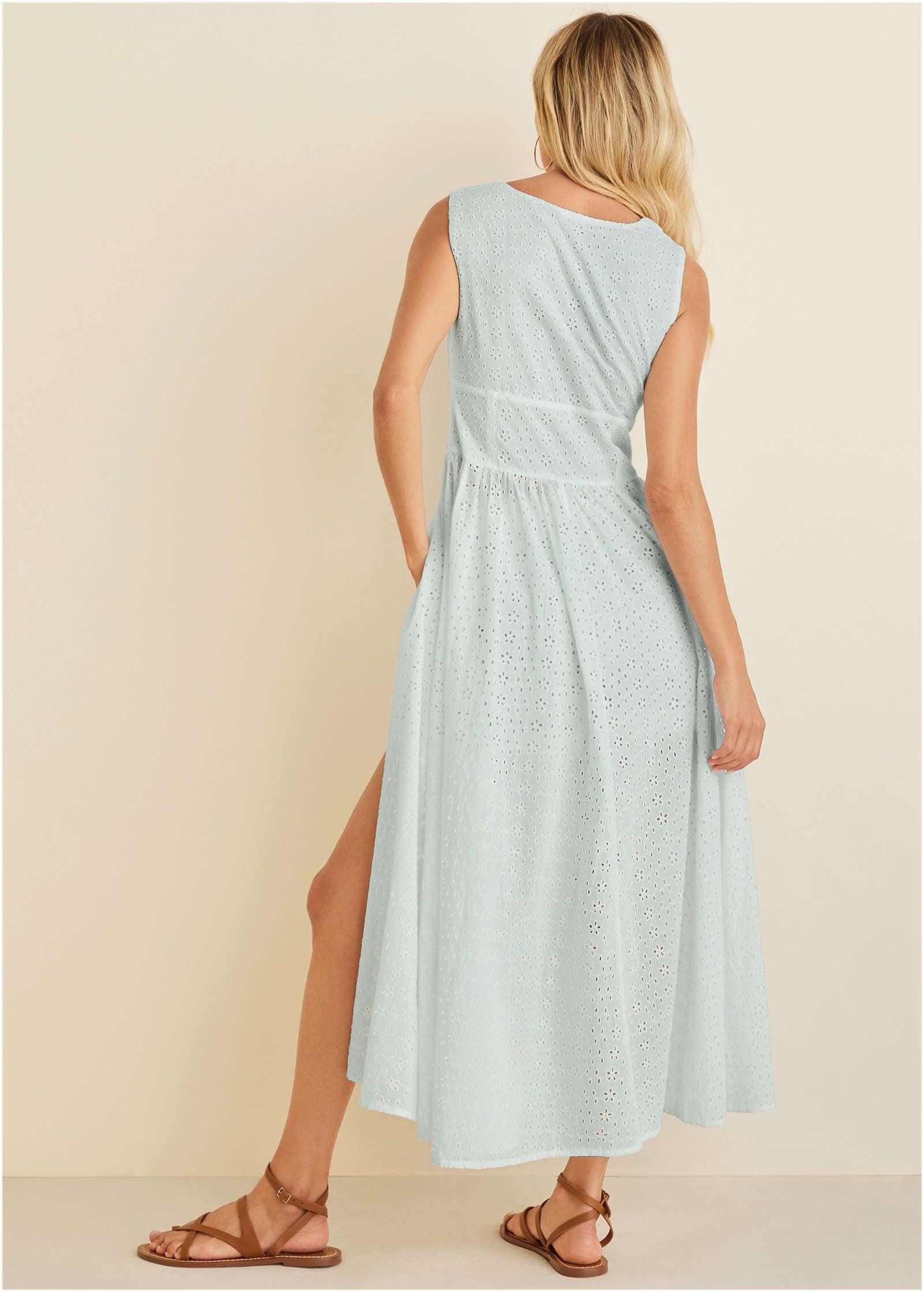 Eyelet Maxi Top - Skywriting Product Image