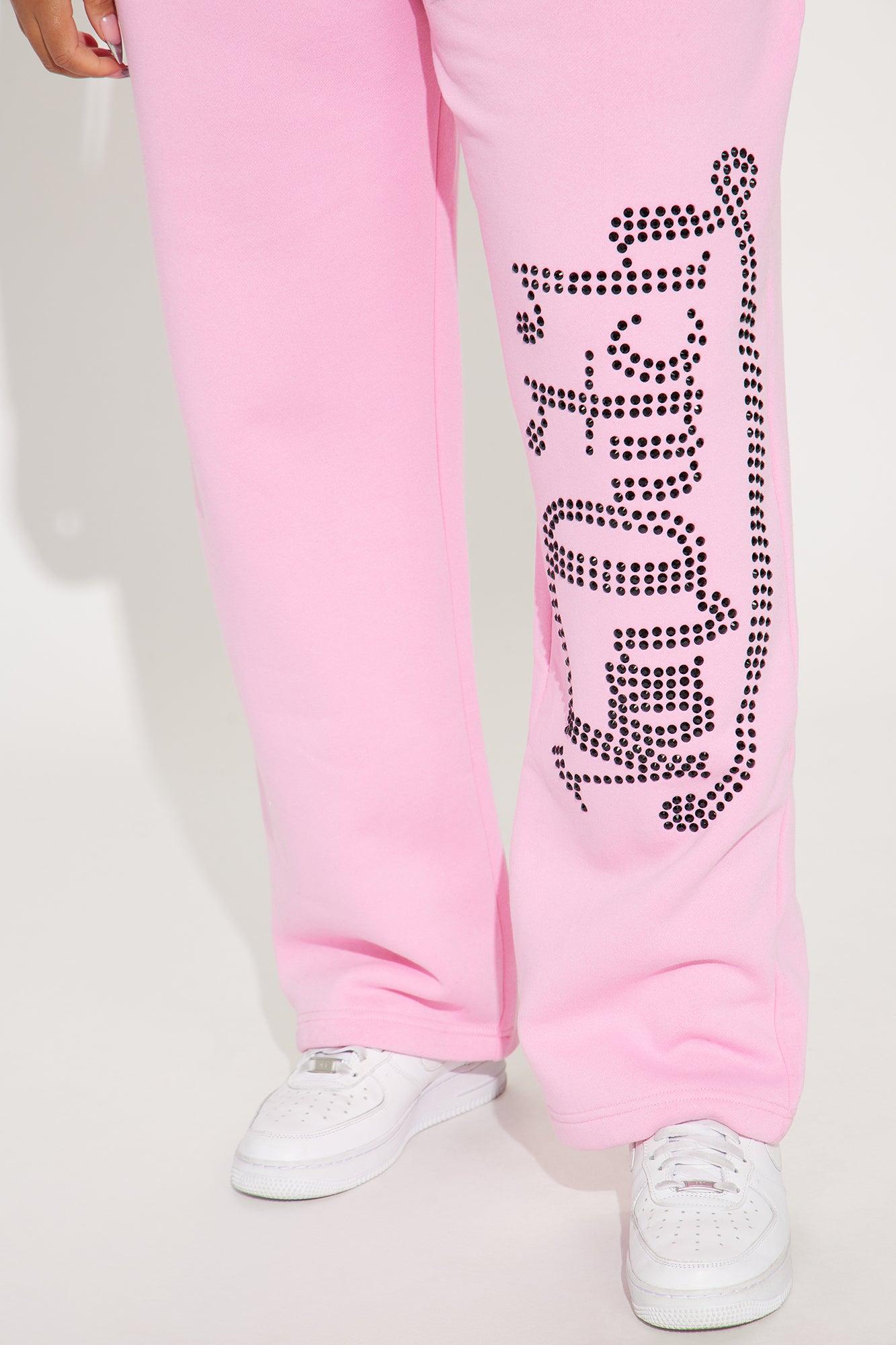 Von Dutch Classic Wide Leg Pant - Pink Product Image