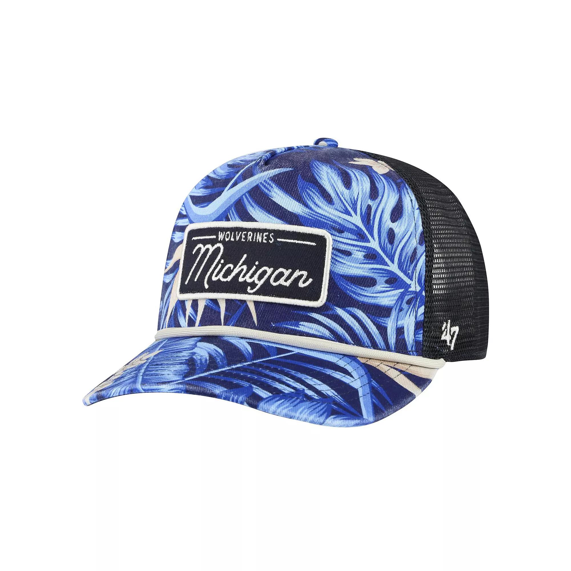 Men's '47 Navy Michigan Wolverines Tropicalia Hitch Adjustable Hat, Blue Product Image