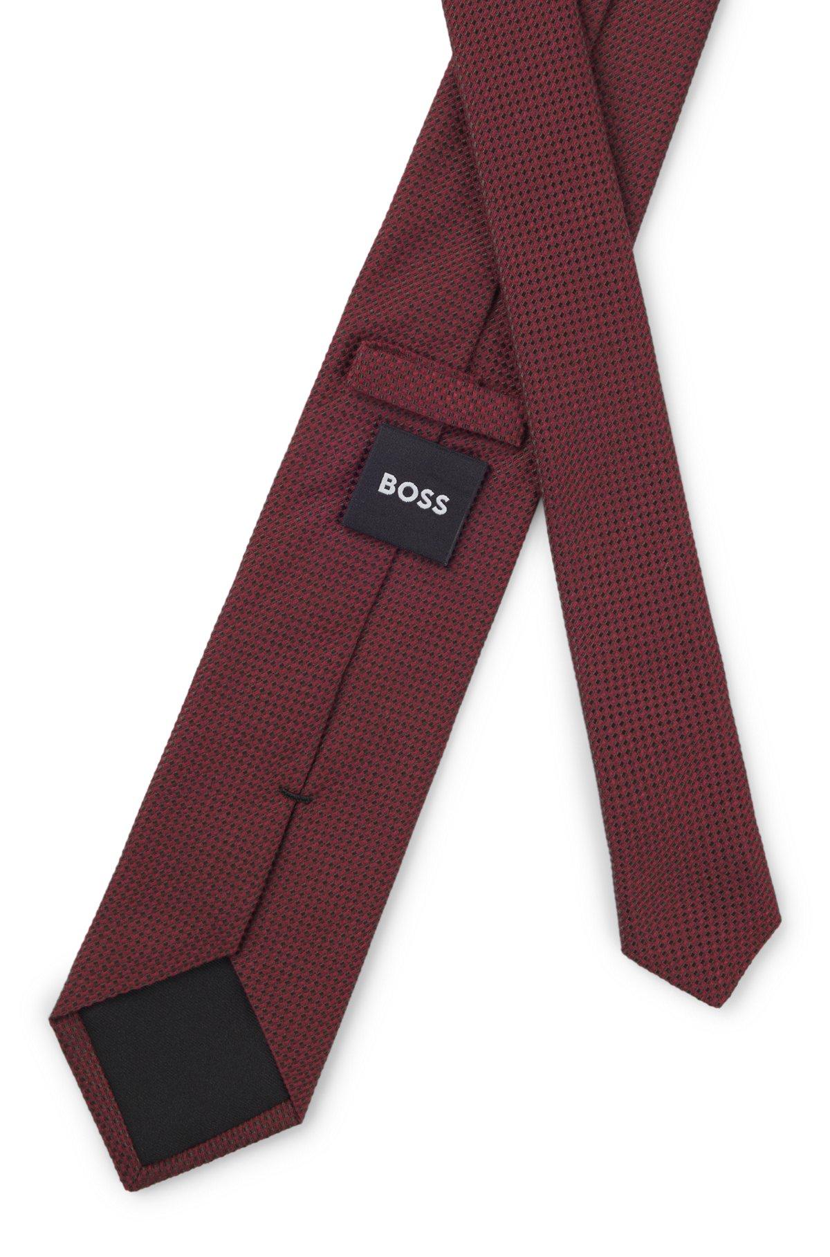 Structured tie in cotton and silk Product Image