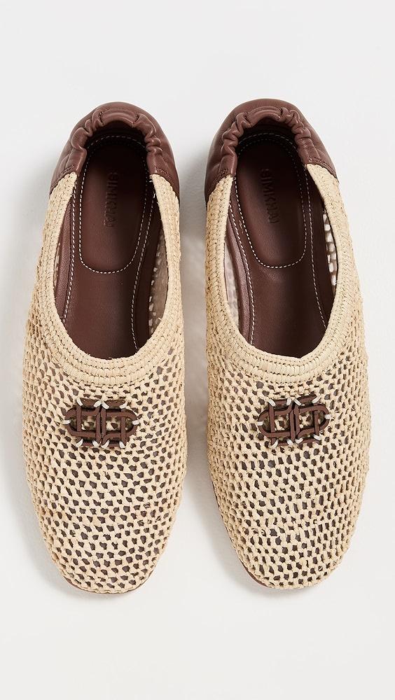 SIMKHAI Eden Raffia Ballet Flats | Shopbop Product Image