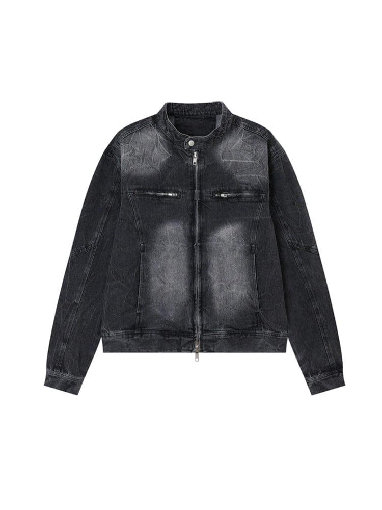 RT No. 11457 WASHED BLACK MOTORCYCLE DENIM JK Product Image