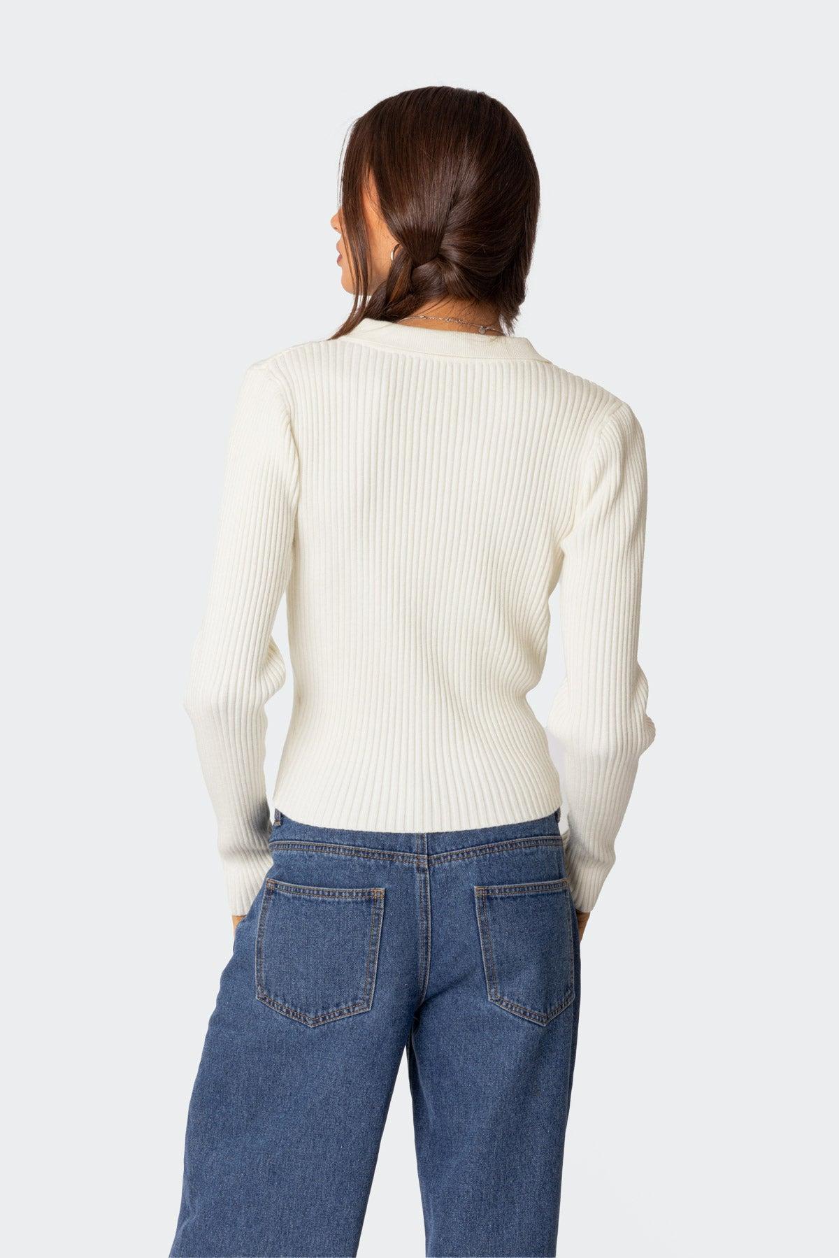 Cora Knitted Zip Up Cardigan Product Image