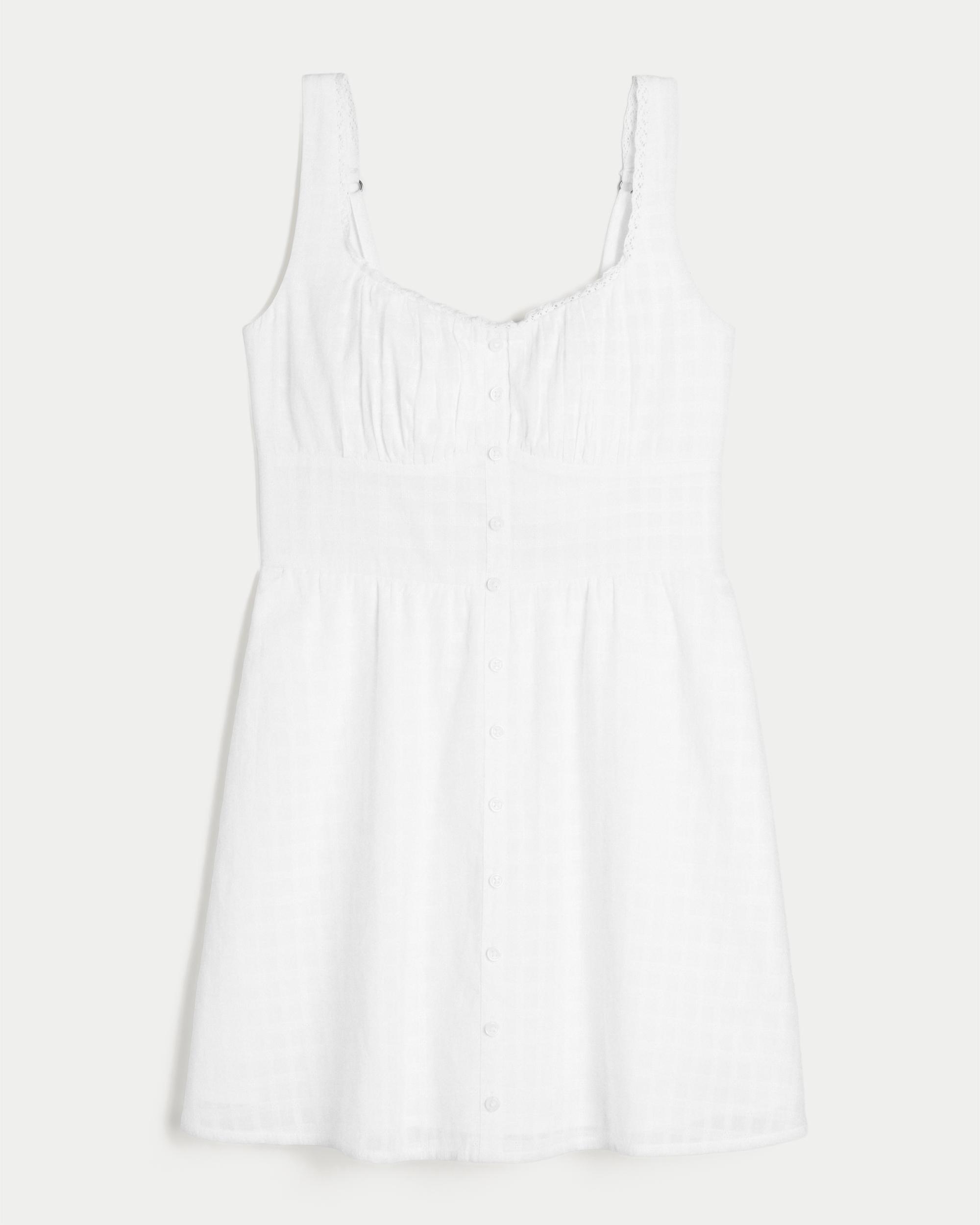 Button-Front Mini Dress Product Image