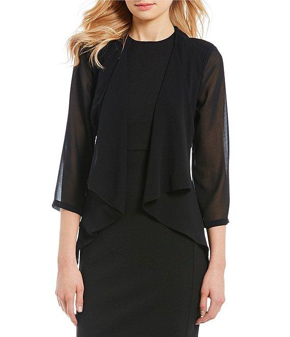 Calvin Klein Cascading Chiffon Cardigan Shrug Product Image