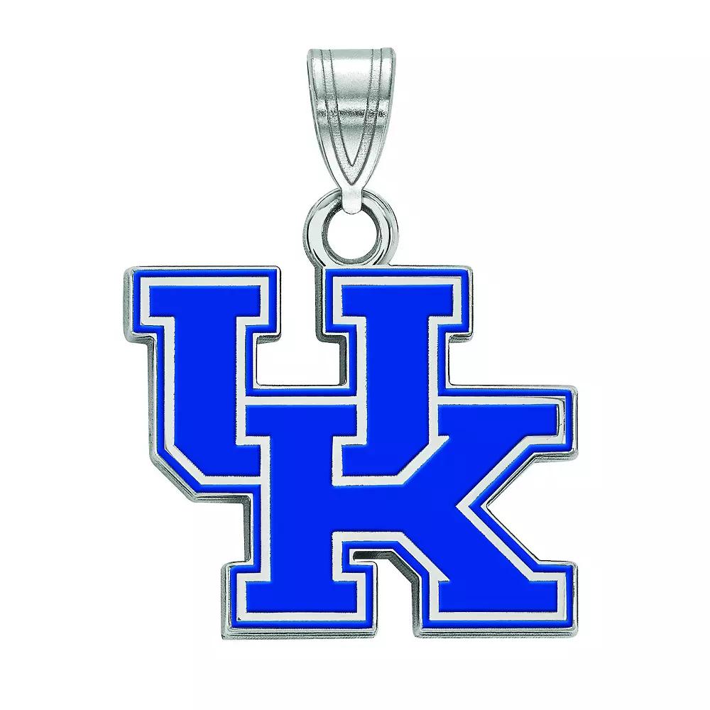 LogoArt Sterling Silver Kentucky Wildcats Enamel Pendant Necklace, Womens Product Image