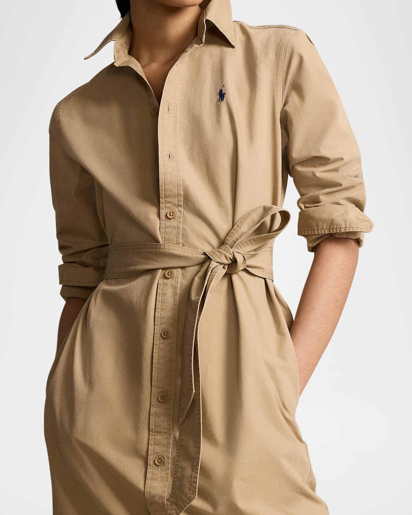 Belted Cotton Midi Shirtdress Product Image