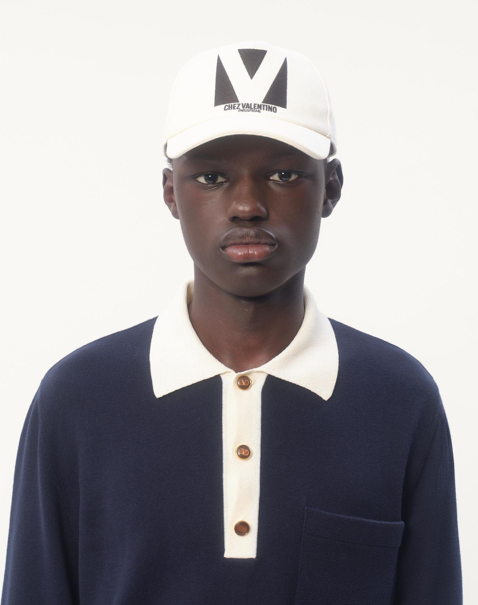 Long-Sleeved Cotton Polo Shirt Product Image