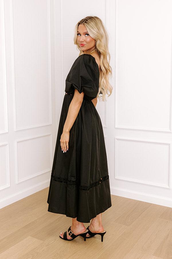 Margaritas Please Cut Out Midi Dress in Black Product Image