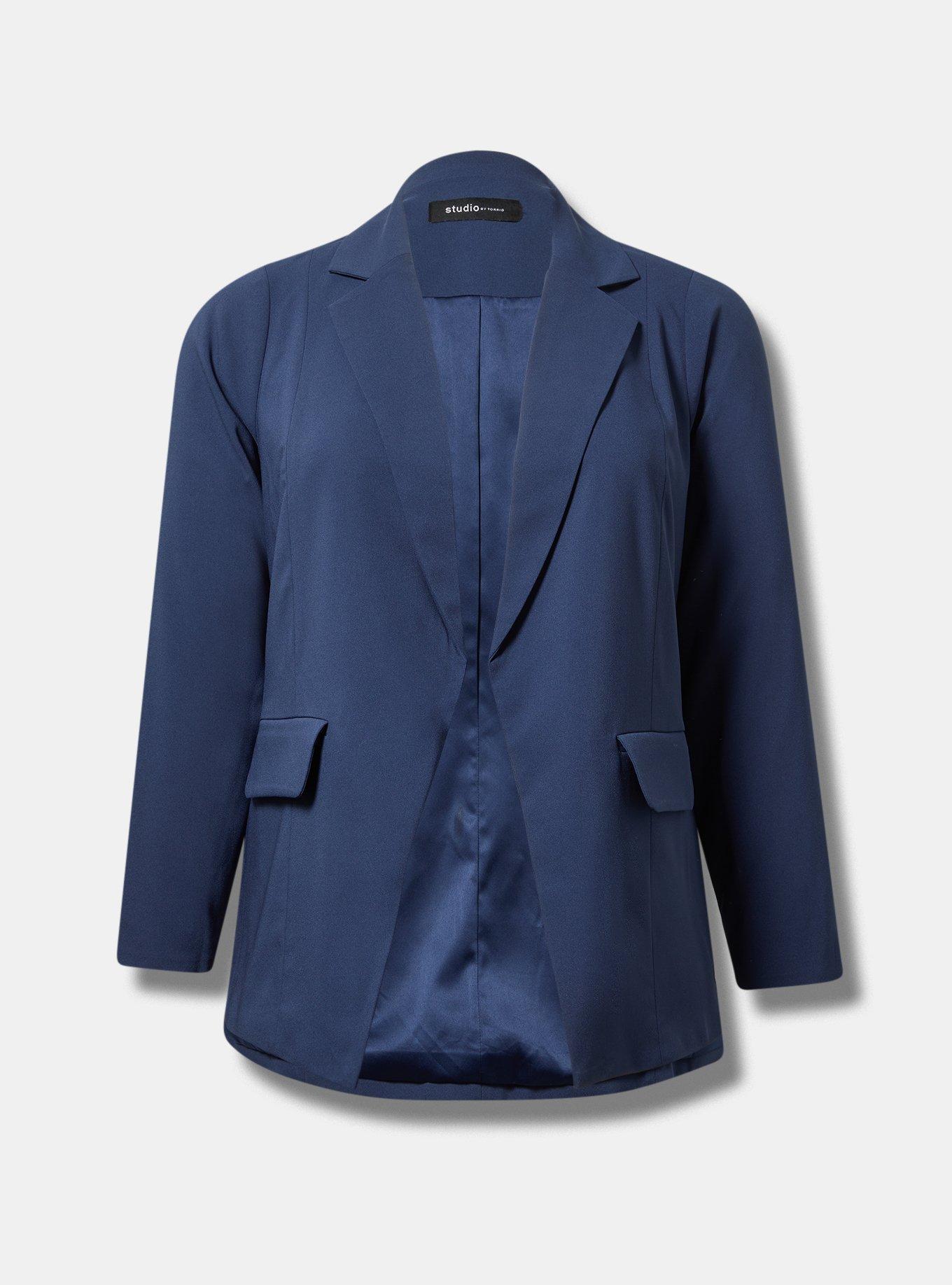 Studio Crepe Notch-Collar Blazer Product Image