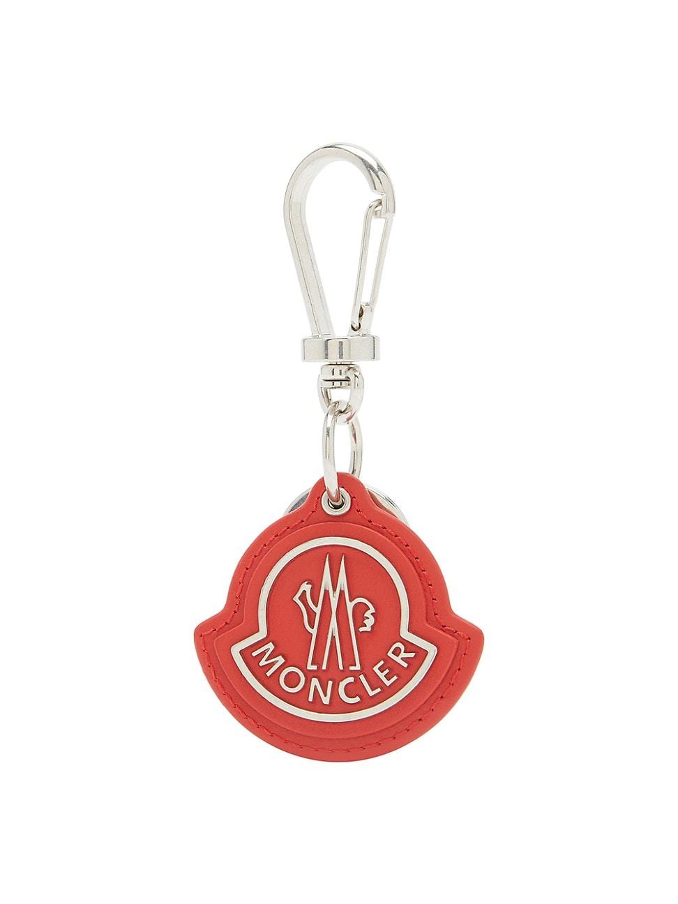 Mens Leather Embossed Logo Key Ring Product Image