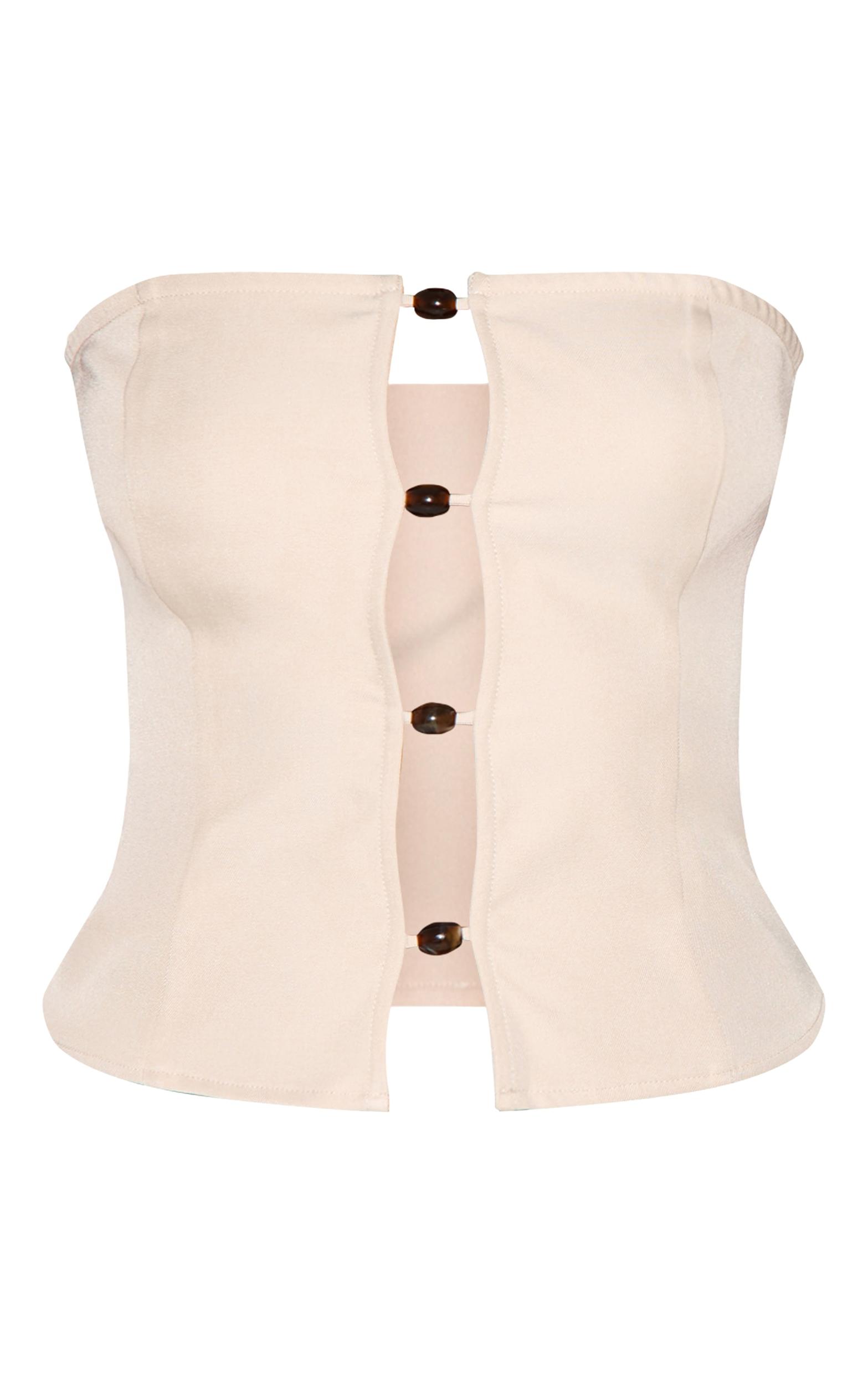 Beige Beaded Bandeau Product Image