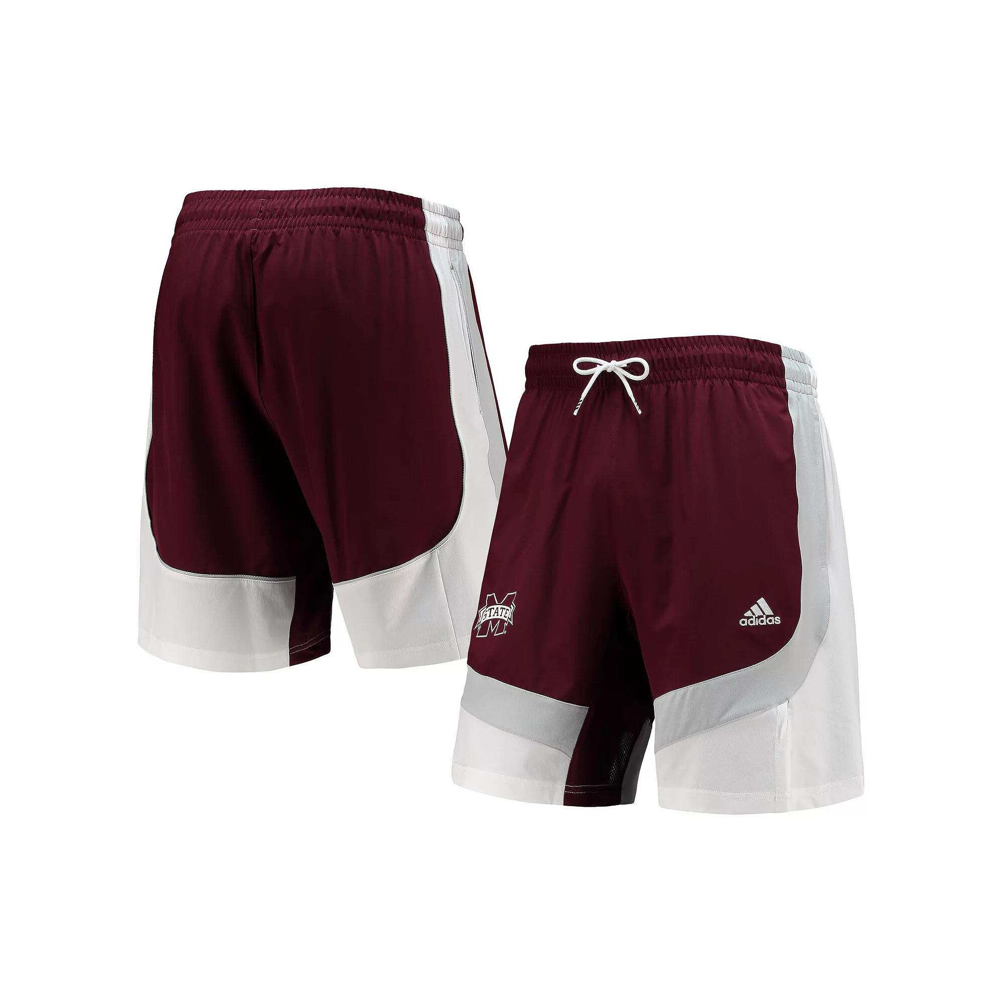 Mens adidas Maroon Mississippi State Bulldogs Swingman Basketball AEROREADY Shorts Product Image