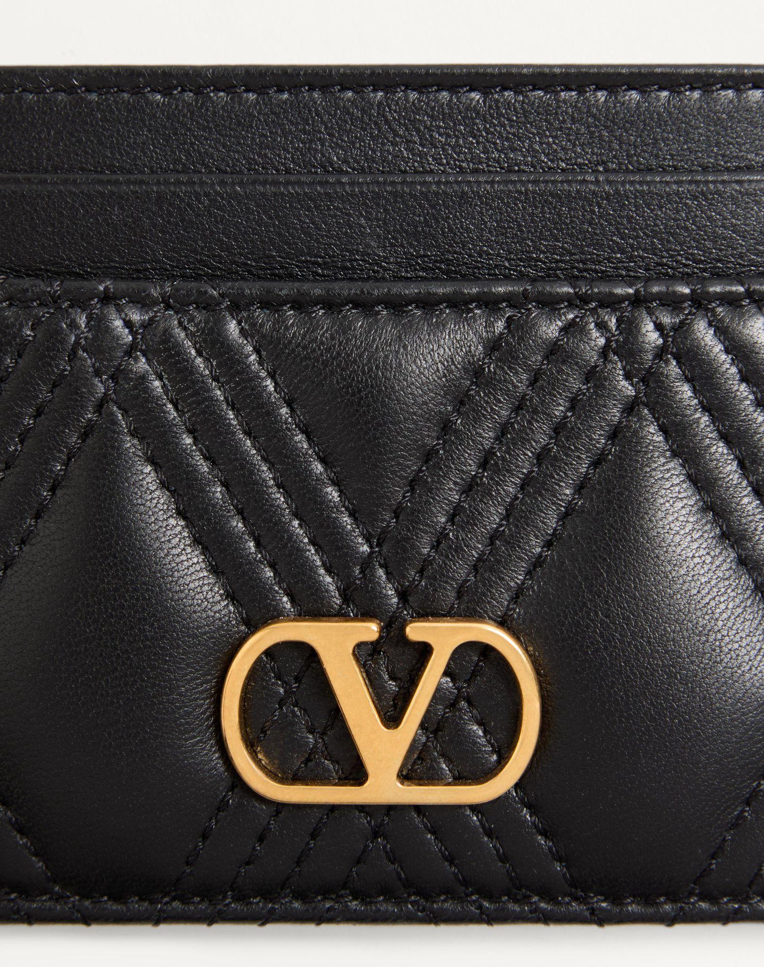Valentino Garavani Quiltie 67 Cardholder In Quilted Nappa Leather Product Image