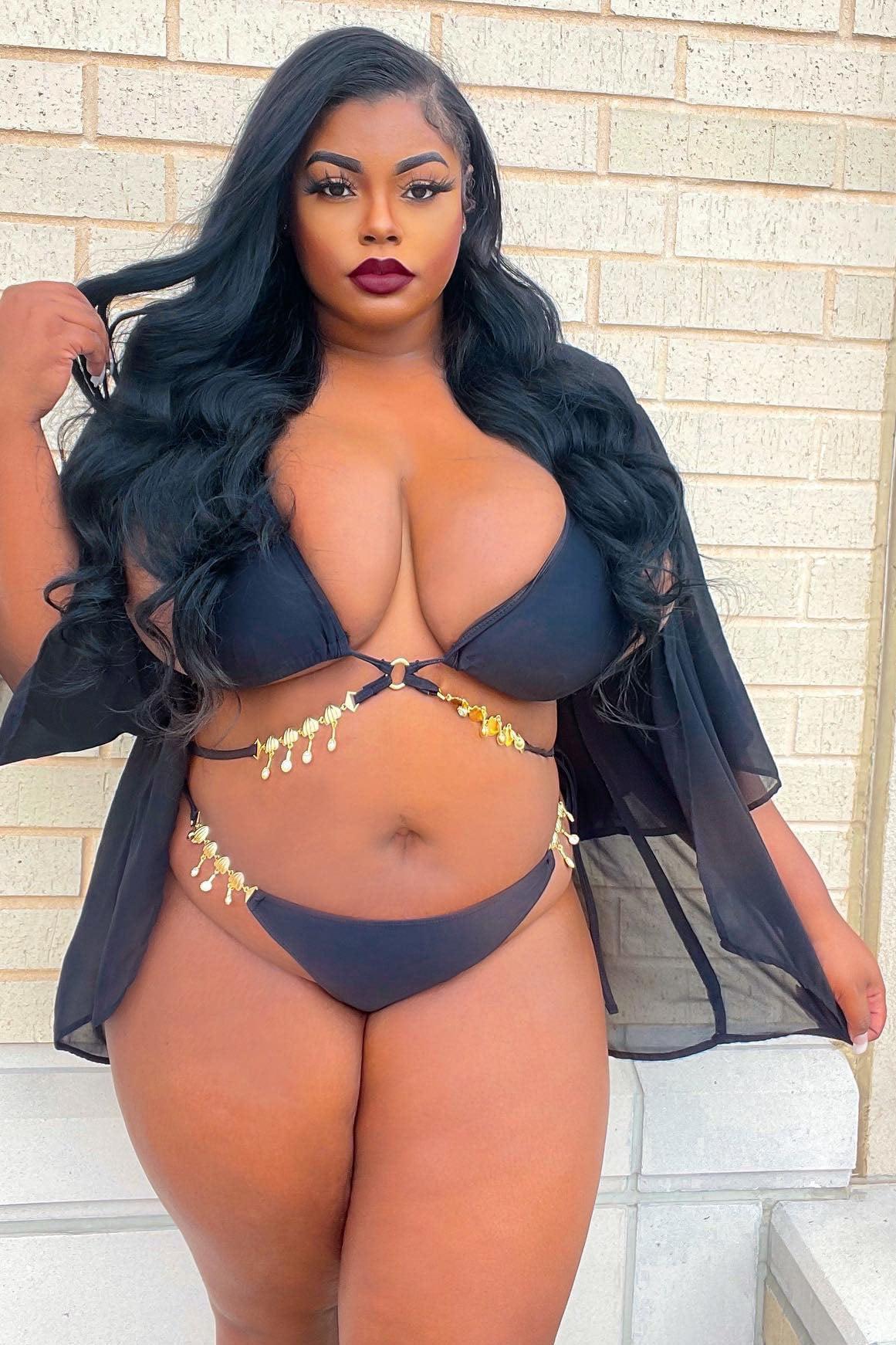 Tasha Triangle 2 Piece Bikini - Black Product Image