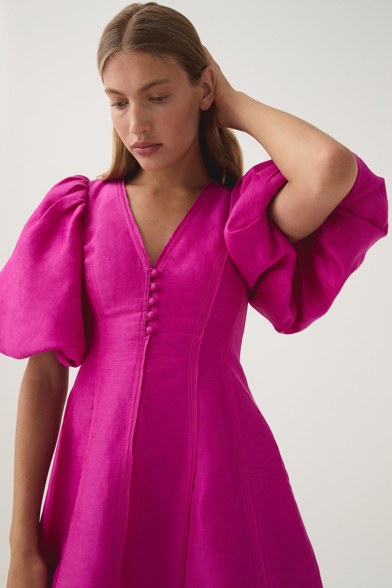 Dusk Puff Sleeve Mini Dress Product Image