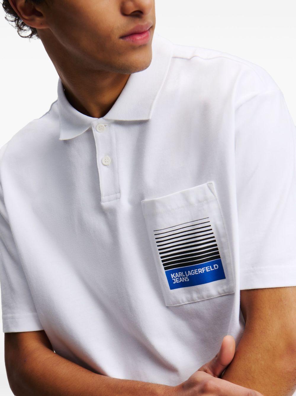 logo-print-pocket polo shirt  Product Image