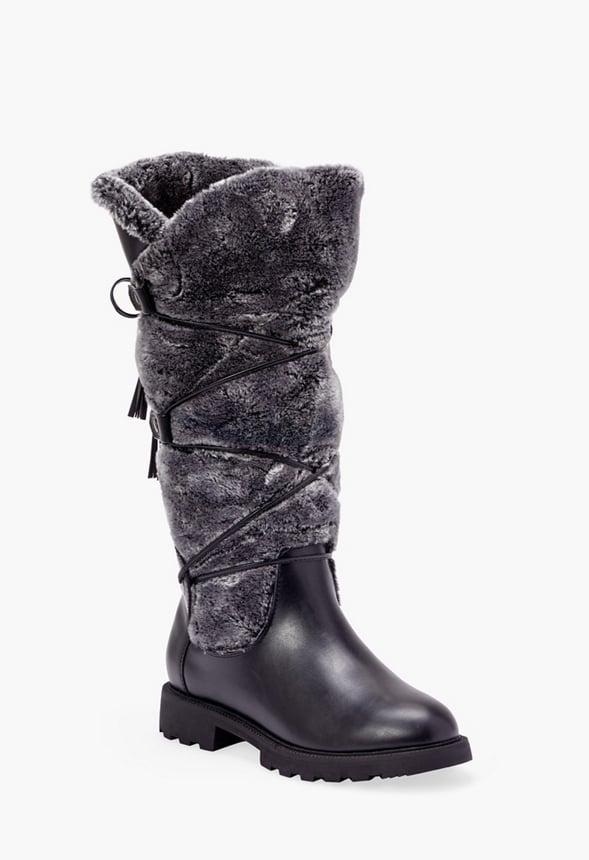 JustFab Margaux Platform Loafer Pump Womens Black/ White Size 8.5 Product Image