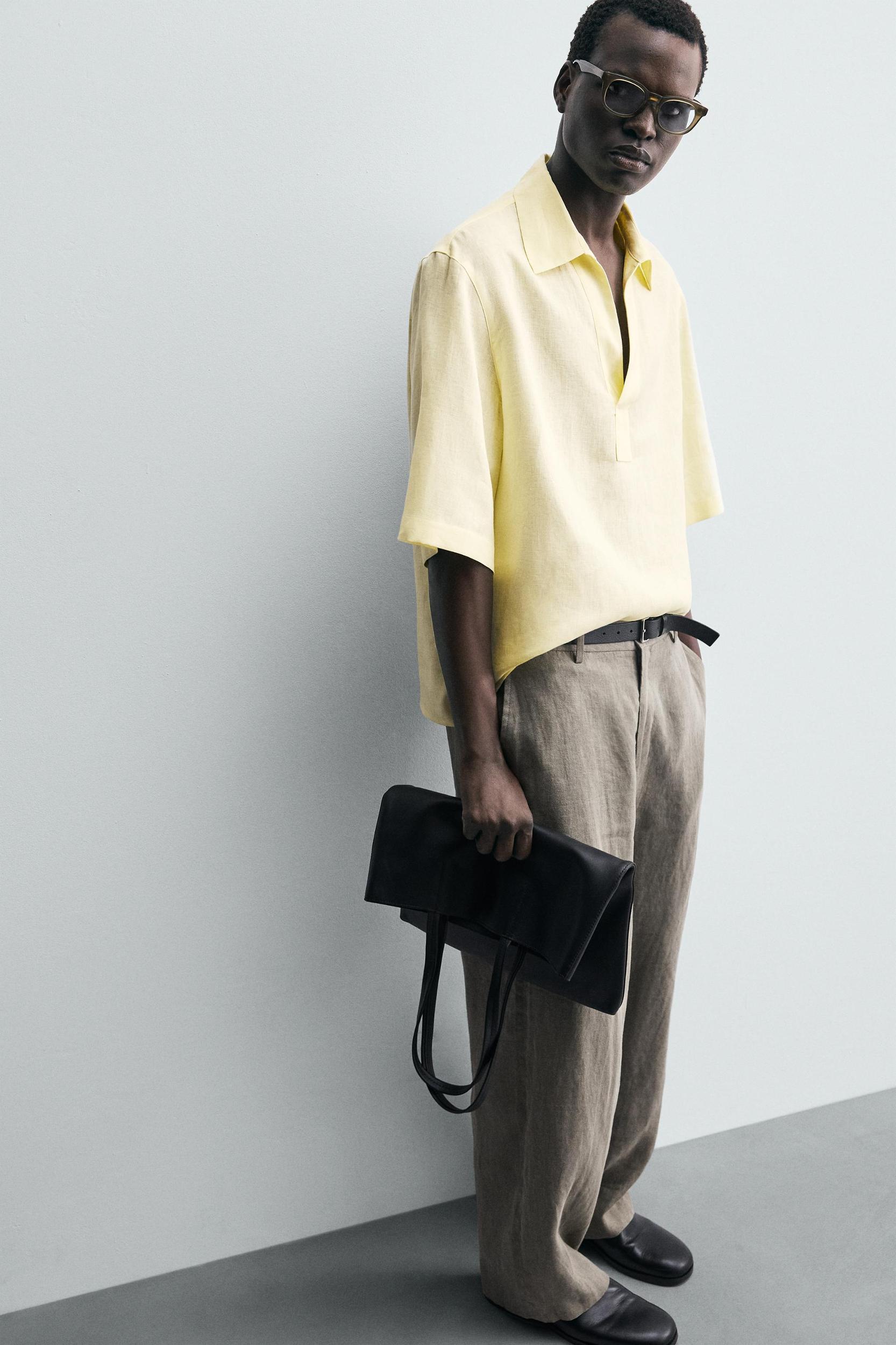 100% LINEN POLO SHIRT Product Image