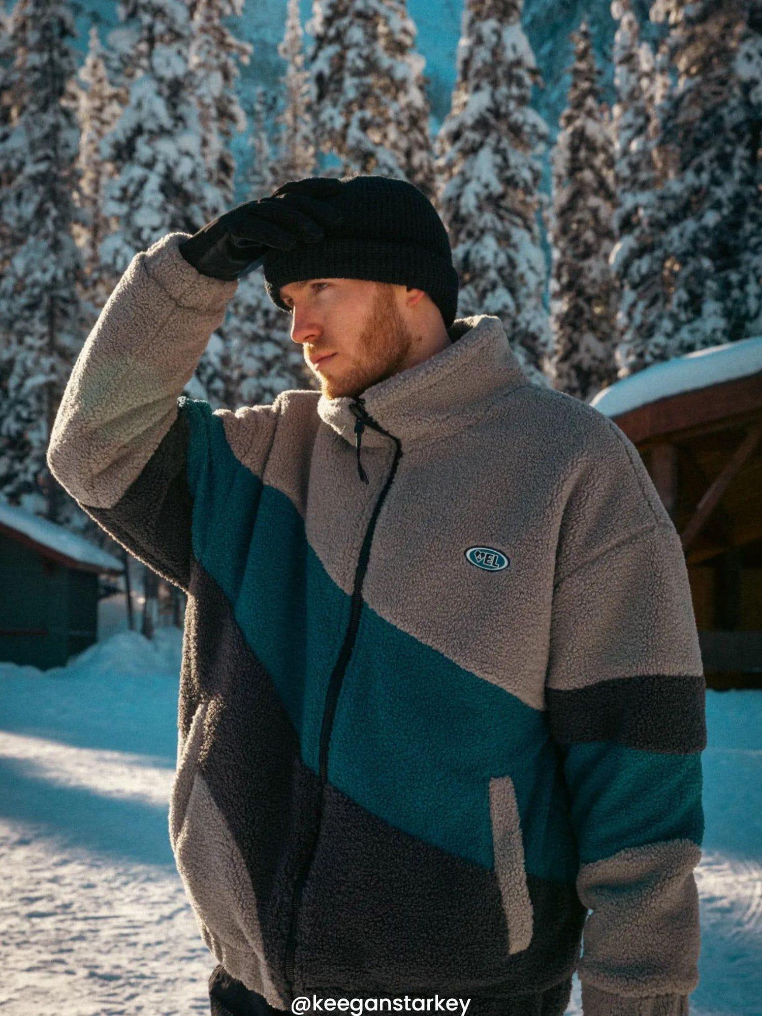 Aelfric Eden Patchwork Color Block Sherpa Coat Product Image