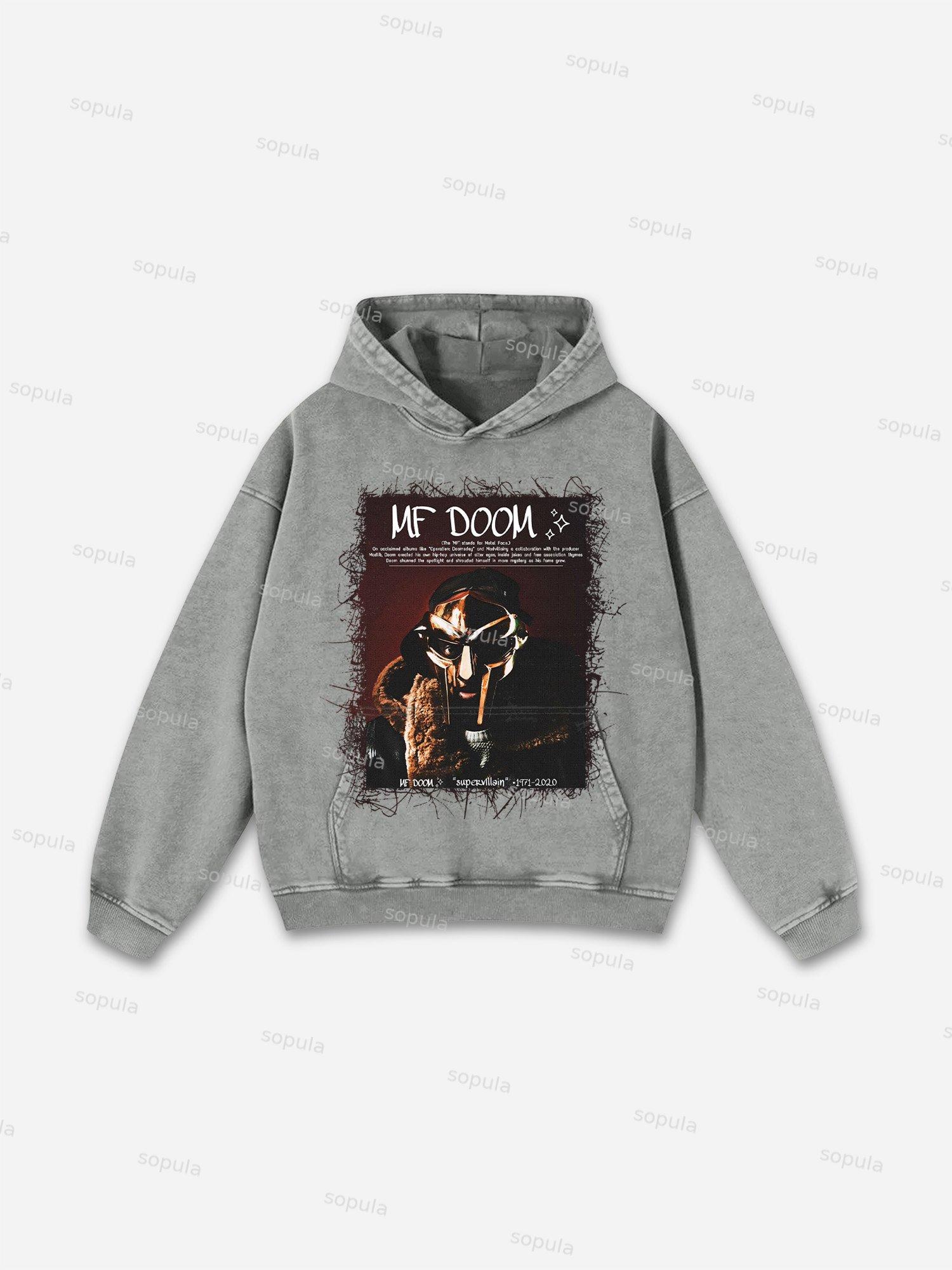 Vintage Jesus Graffiti Graphic God Design Washed Pocket Hoodie Product Image