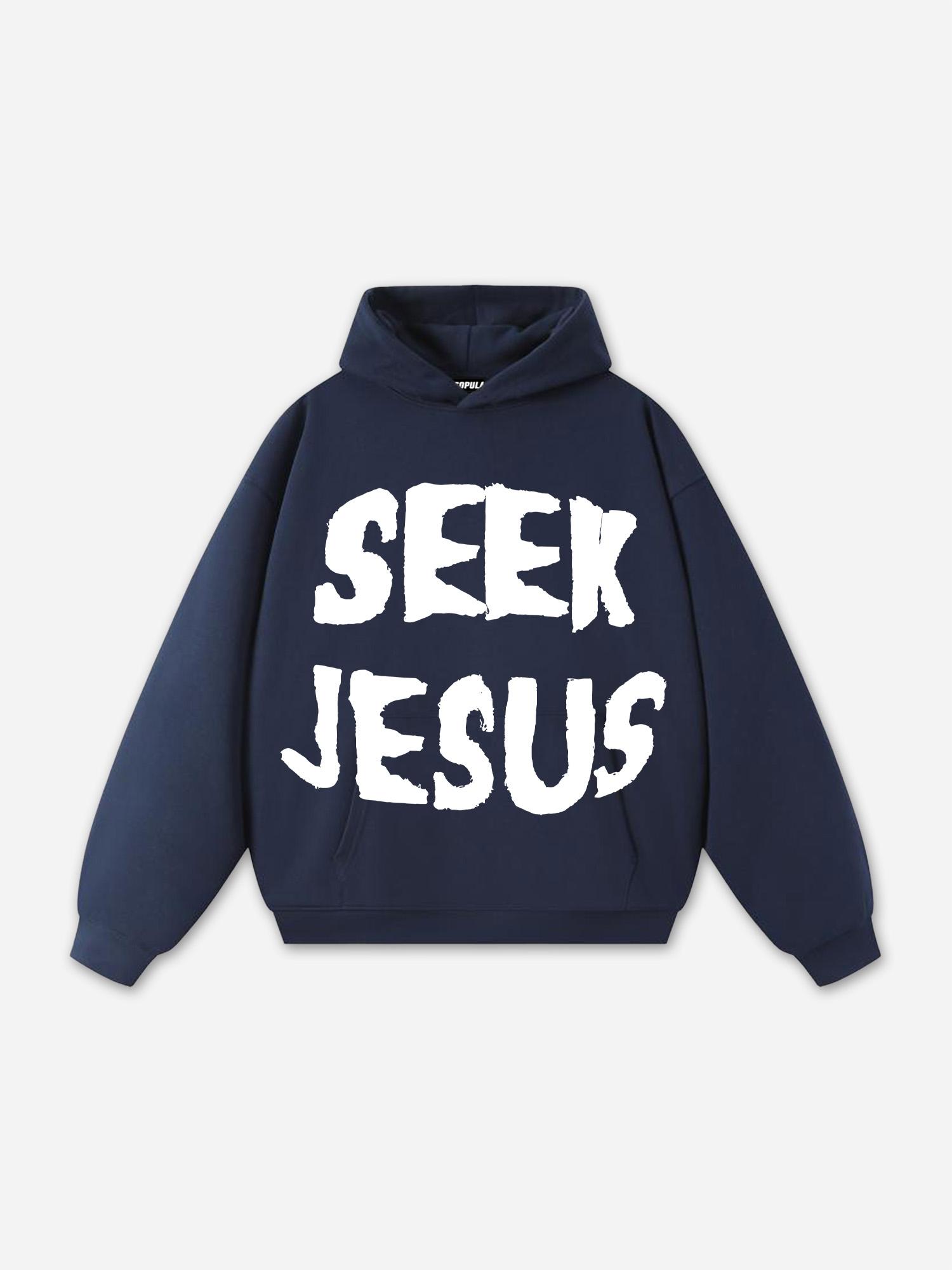 Sopula Seek Jesus Graphic Pocket Hoodie Product Image