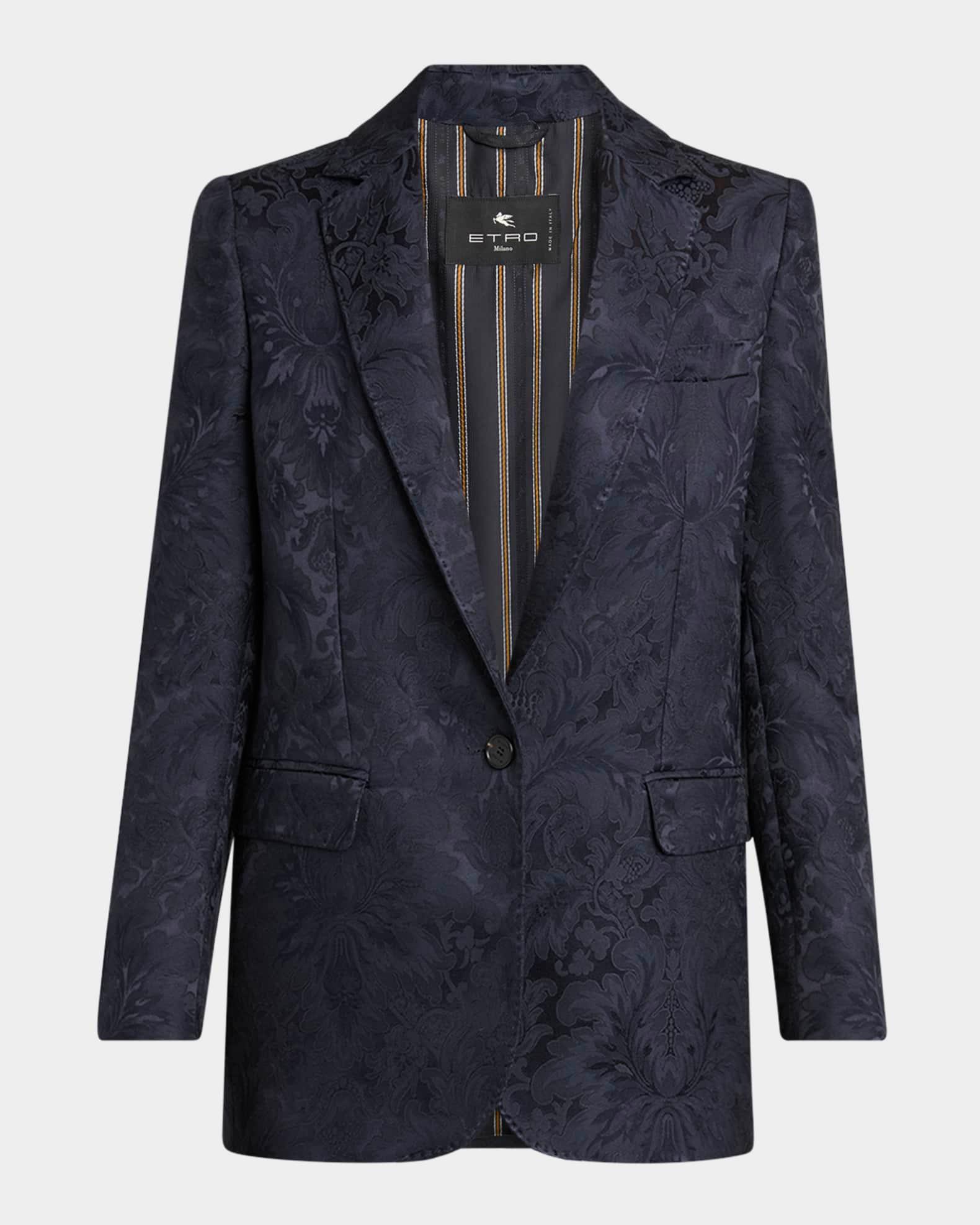 Single-Breasted Brocade Jacket Product Image