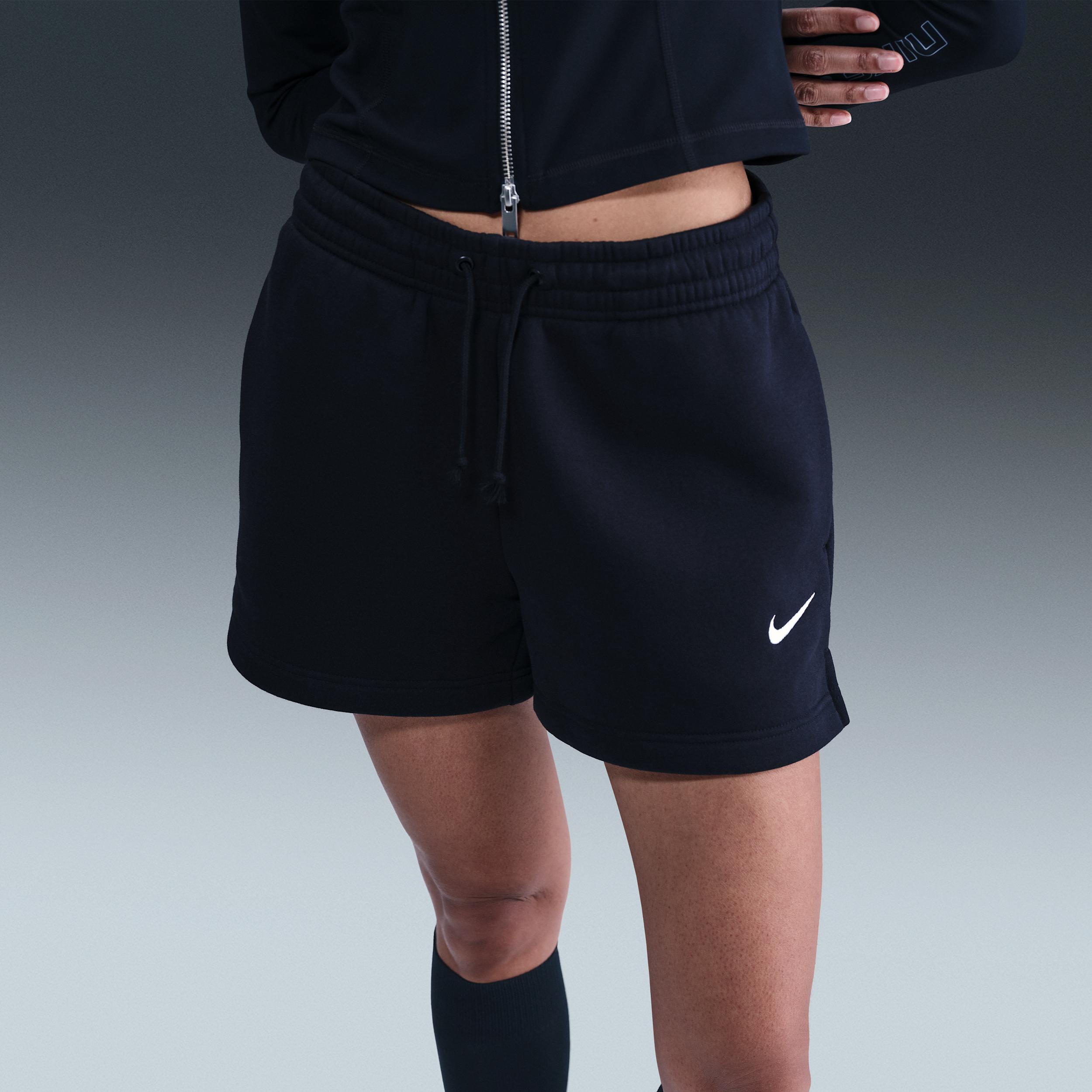 Womens Nike Sportswear Phoenix Fleece Mid-Rise 4 Shorts | IH2108-010 Product Image