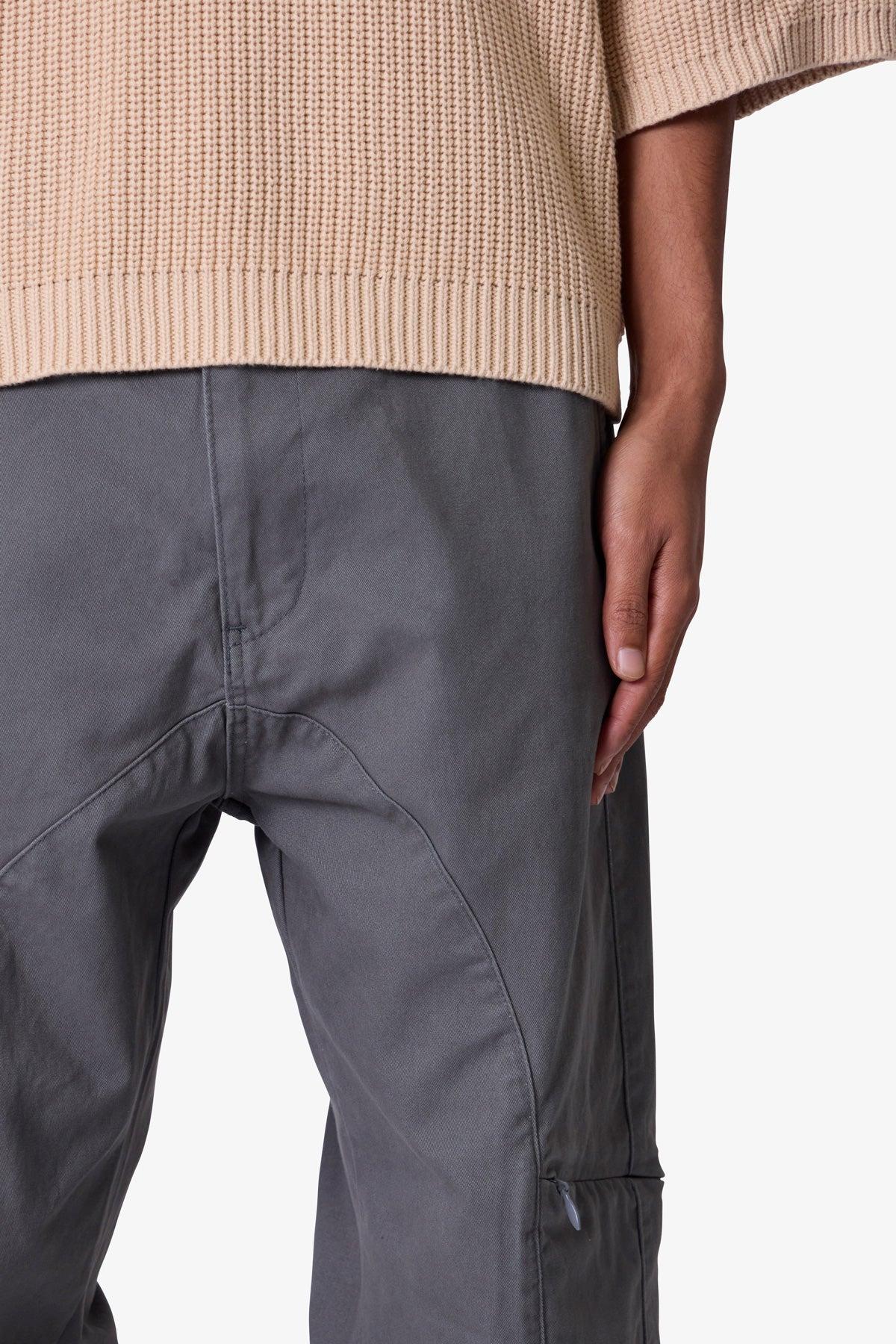 Secret Zipper Cargo Pants - Grey Product Image