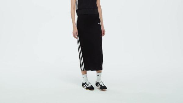 adidas Adicolor Knit 3-Stripes Skirt Black S Womens Product Image