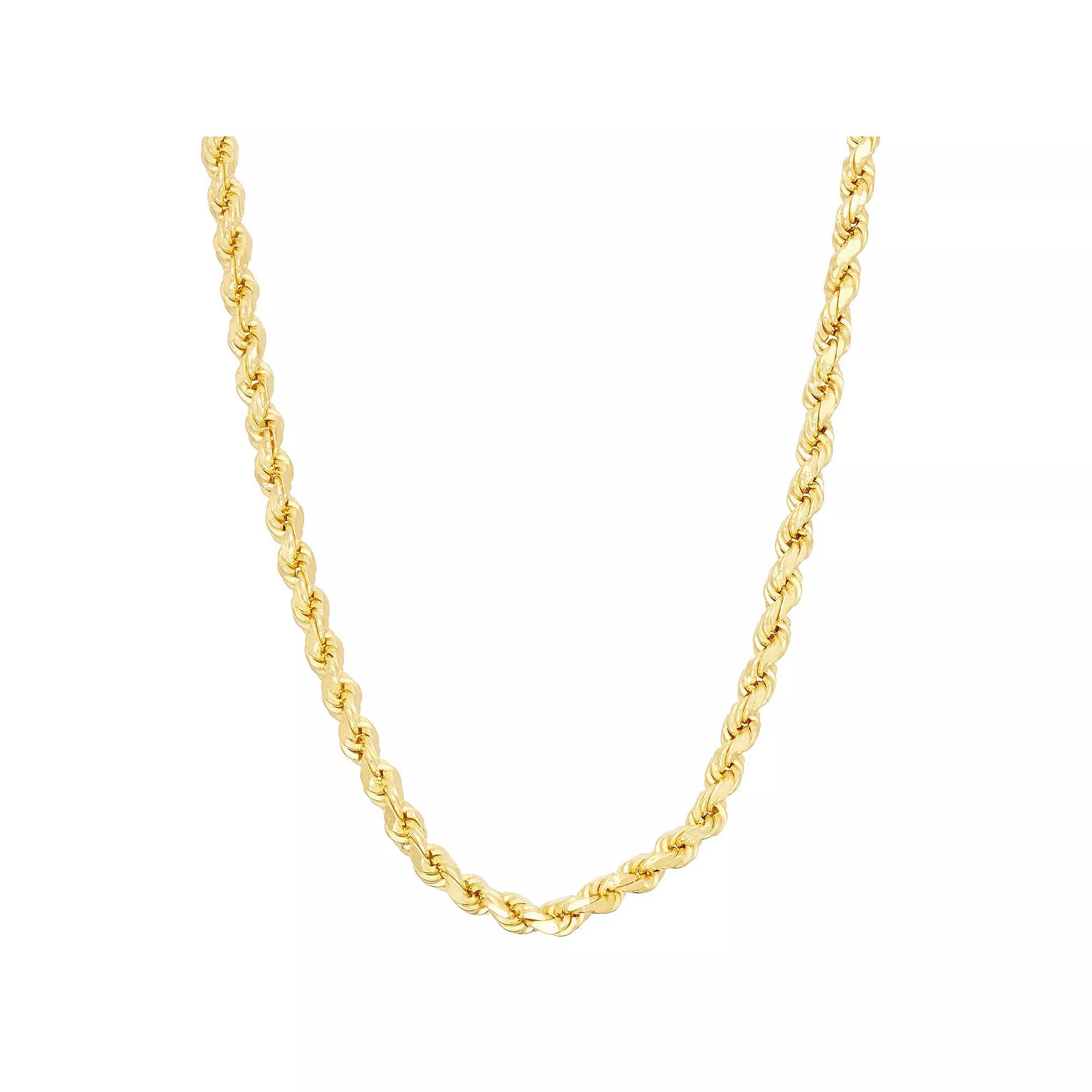 Jordan Blue Men's 14k Gold Over Sterling Silver Rope Chain Necklace,  Product Image