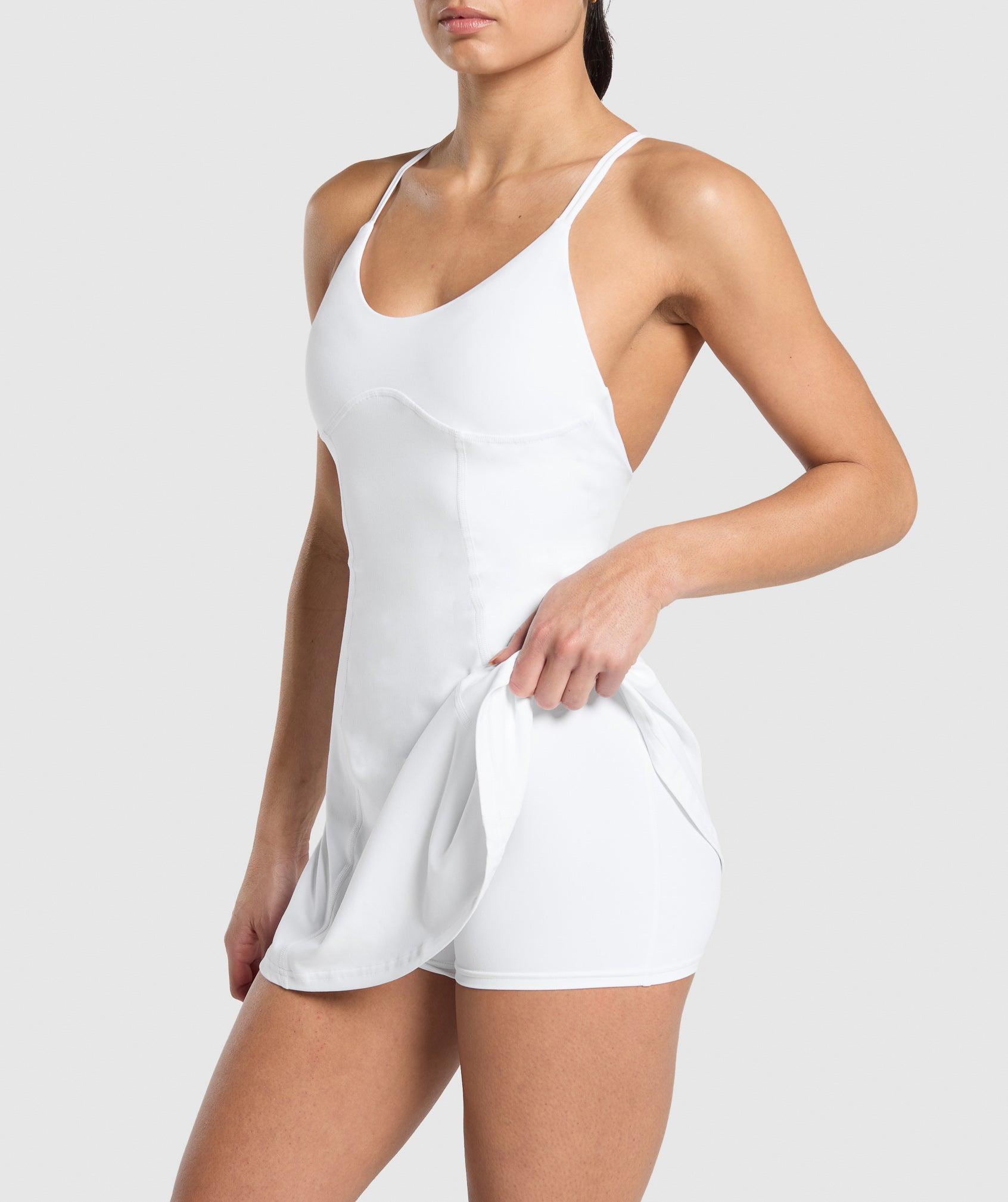 Gymshark Strappy 2-in-1 Dress - White Female Product Image