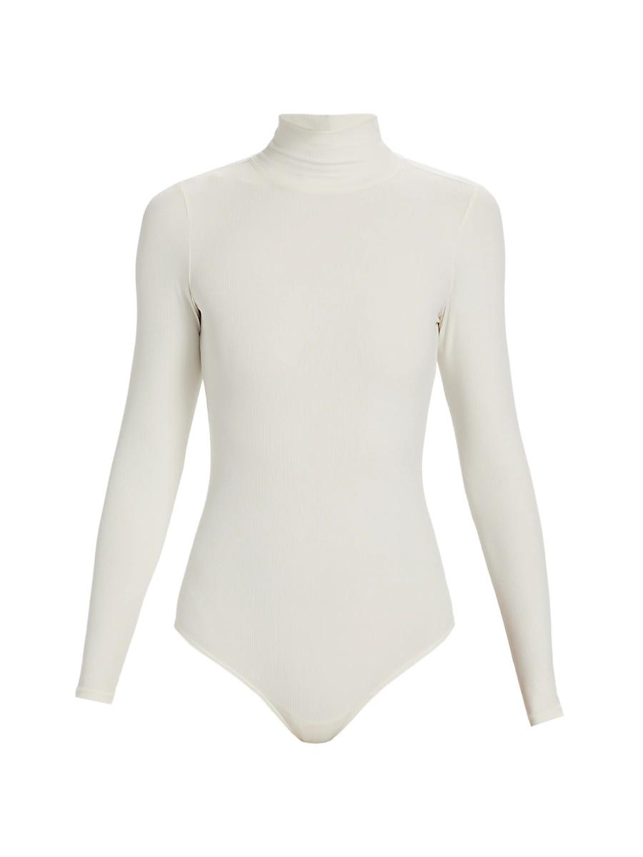 Womens Rib-Knit Turtleneck Bodysuit Product Image