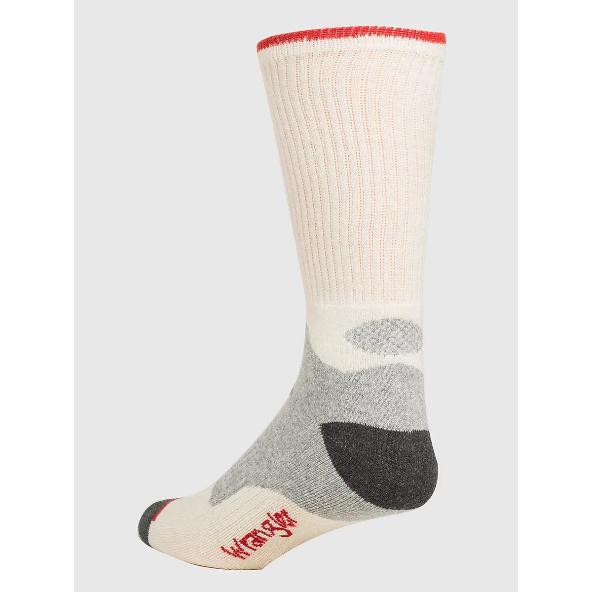 Men's Wrangler Mid-Weight Crew Work Socks (3-Pack) in Army Green Product Image