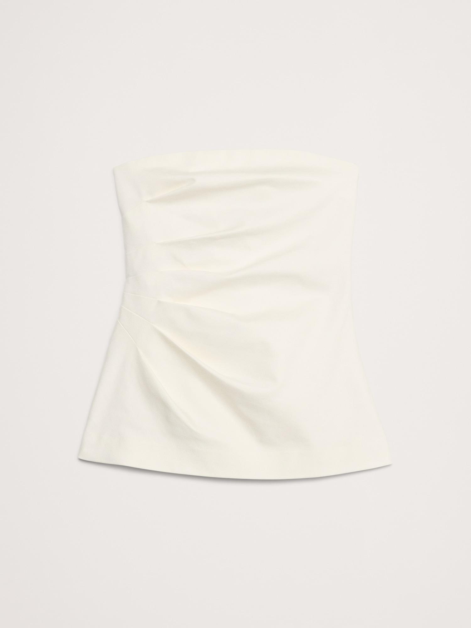 Everywhere Ponte Ruched Strapless Top Product Image