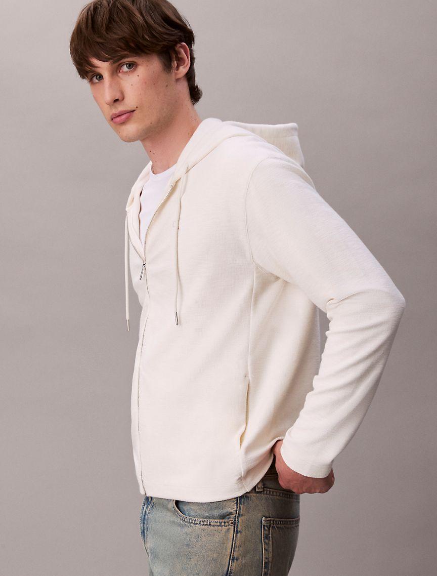 Cotton Blend Boucle Relaxed Hoodie  Product Image