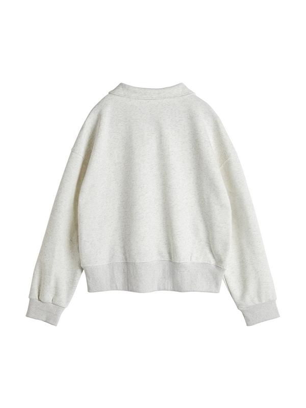 Solid Color Lapel Neck Oversized Hoodie Product Image