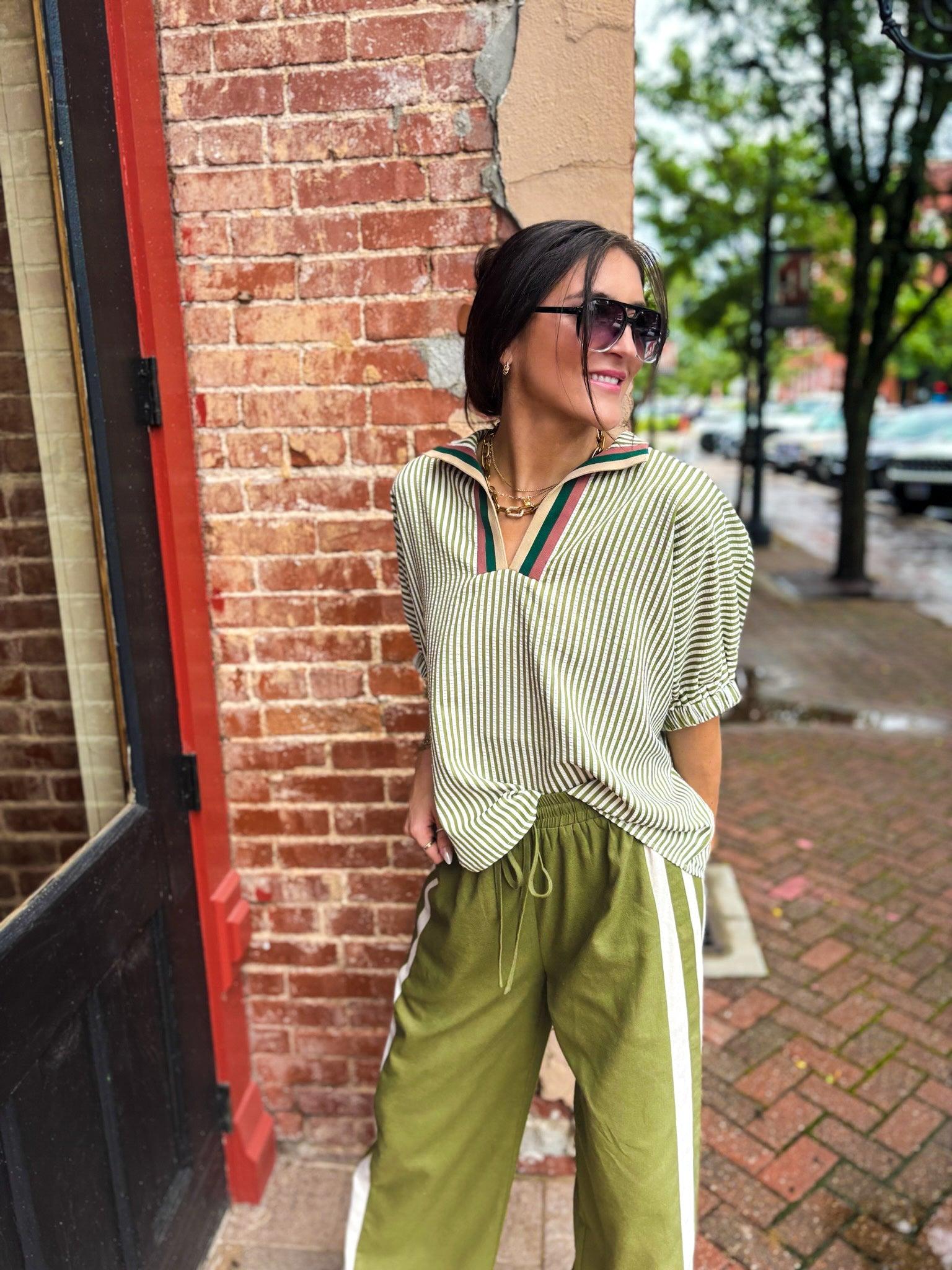 Olivia Stripe Blouse Product Image