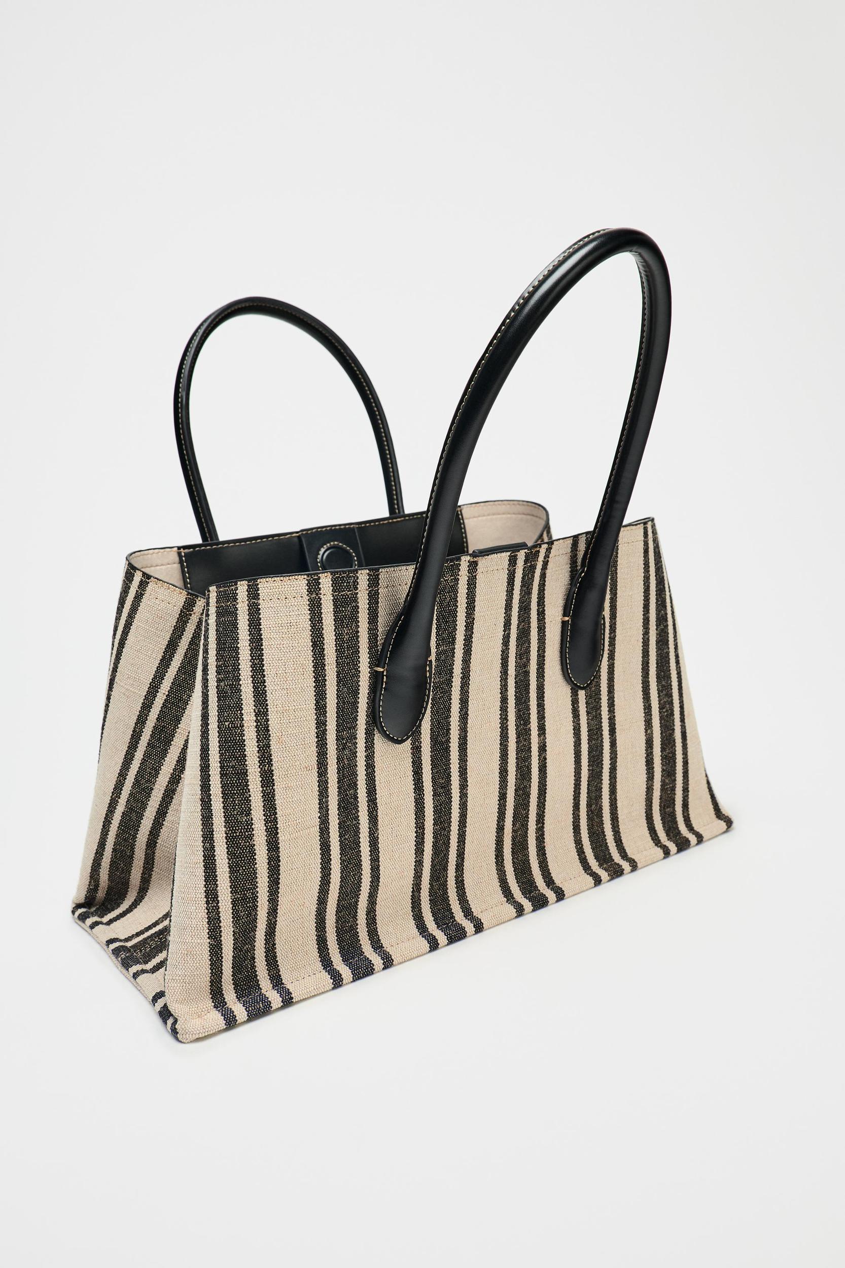 STRIPED CANVAS SHOPPER Product Image
