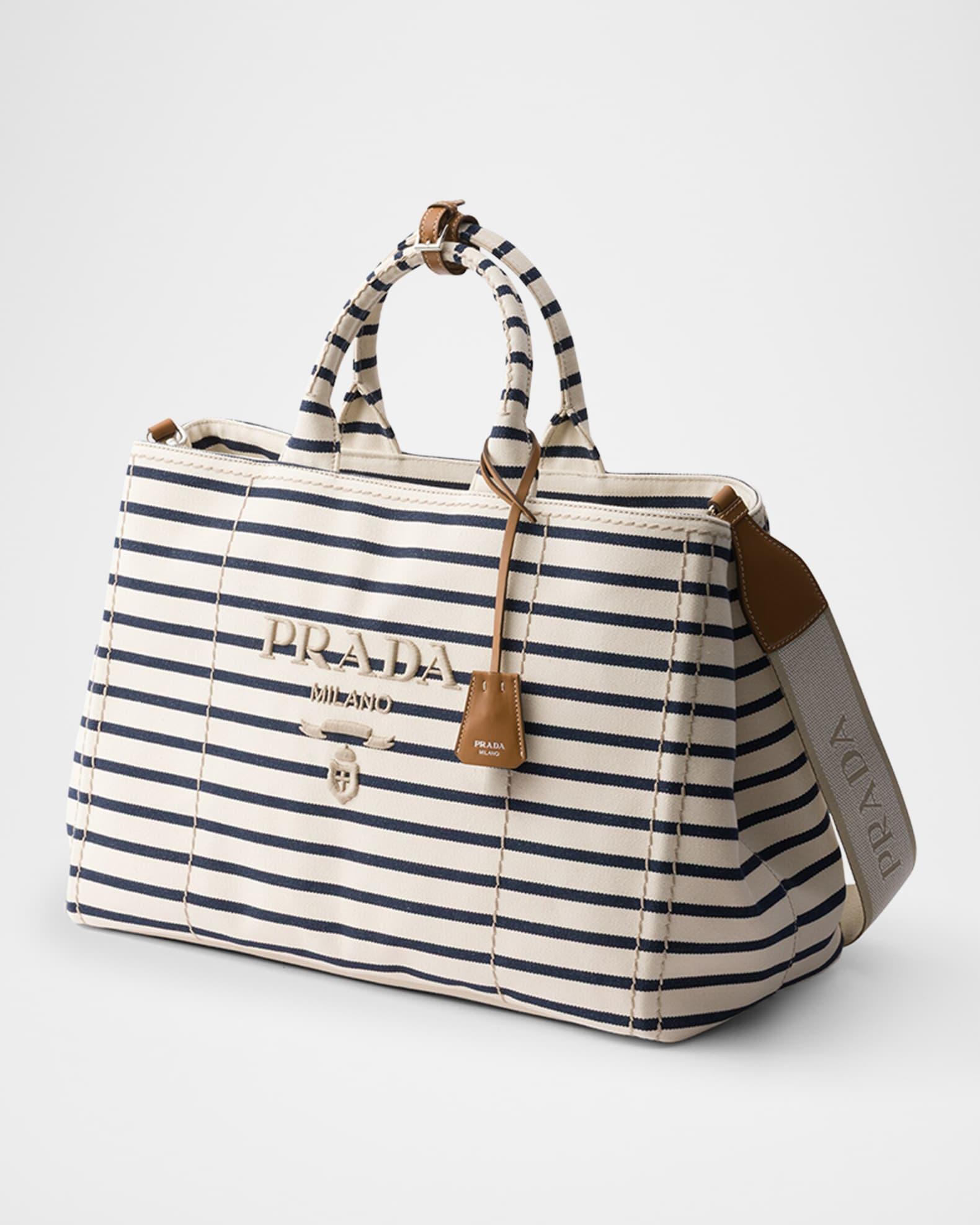 Men's Striped Canvas Tote Bag Product Image