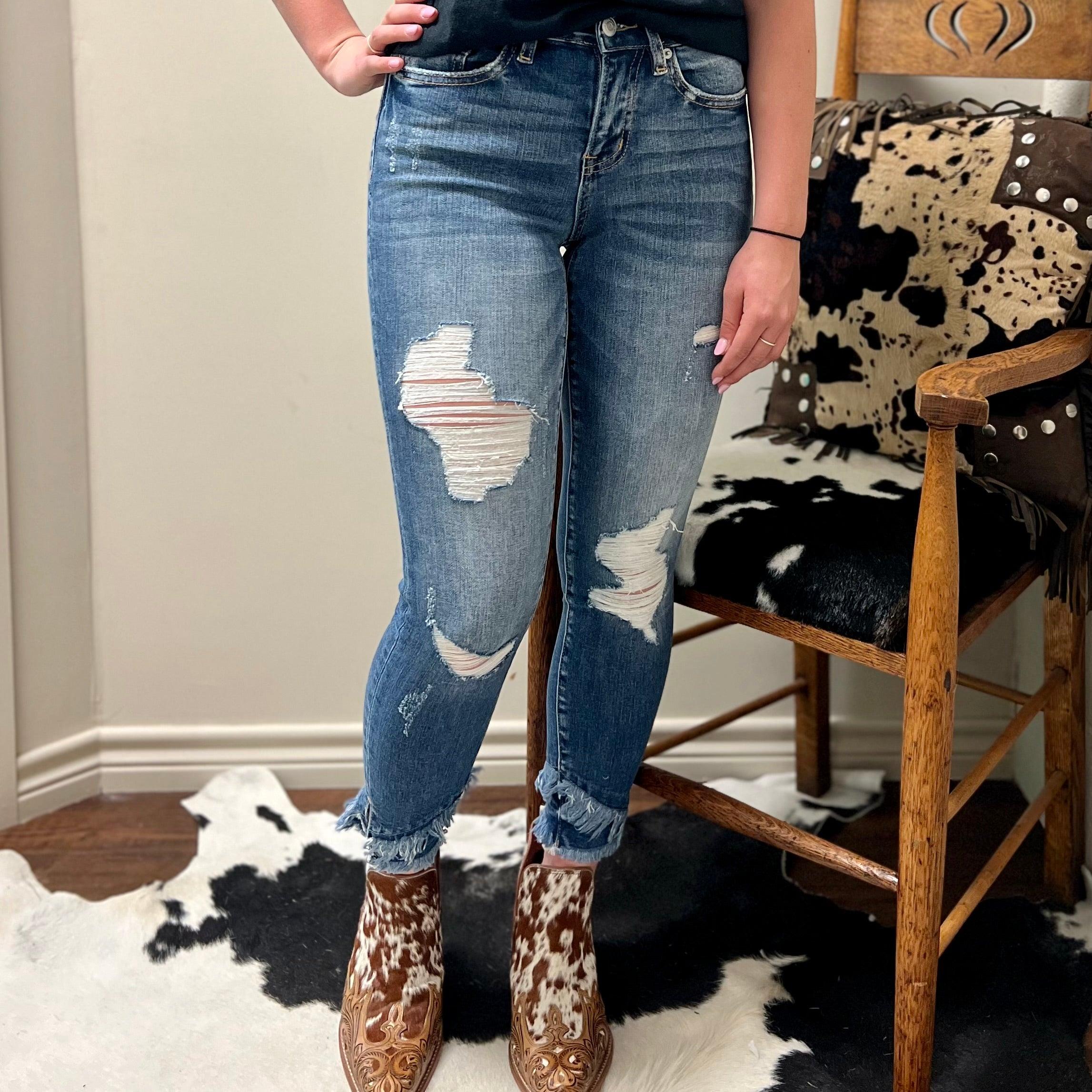 Gots To Have Double Frayed Hem Jeans* Product Image