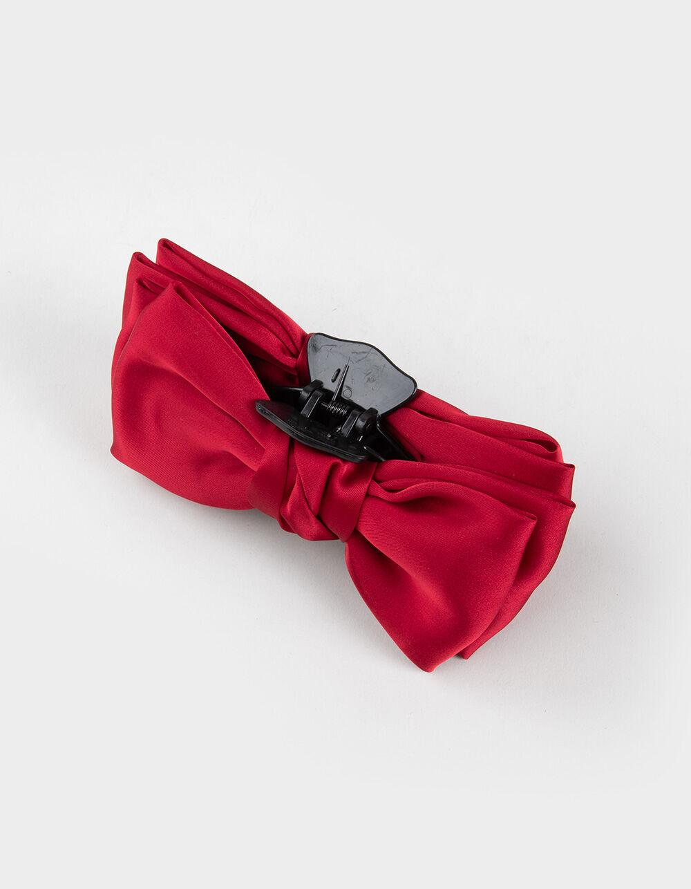 FULL TILT Satin Bow Claw Clip - RED Product Image