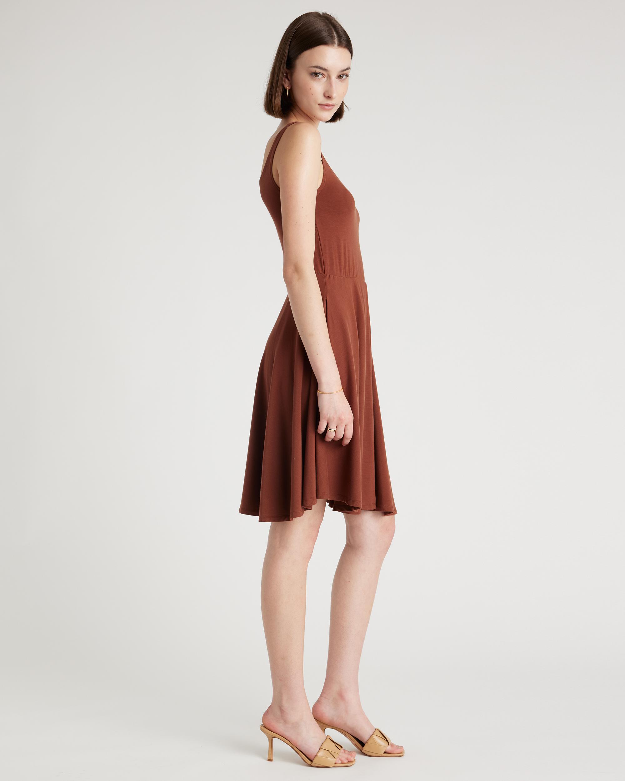 Quince | Women's Tencel Jersey Fit & Flare Mini Dress Size XS Product Image