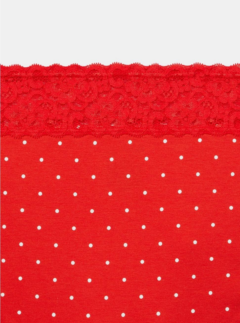 Cotton Mid-Rise Hipster Lace Trim Panty Product Image