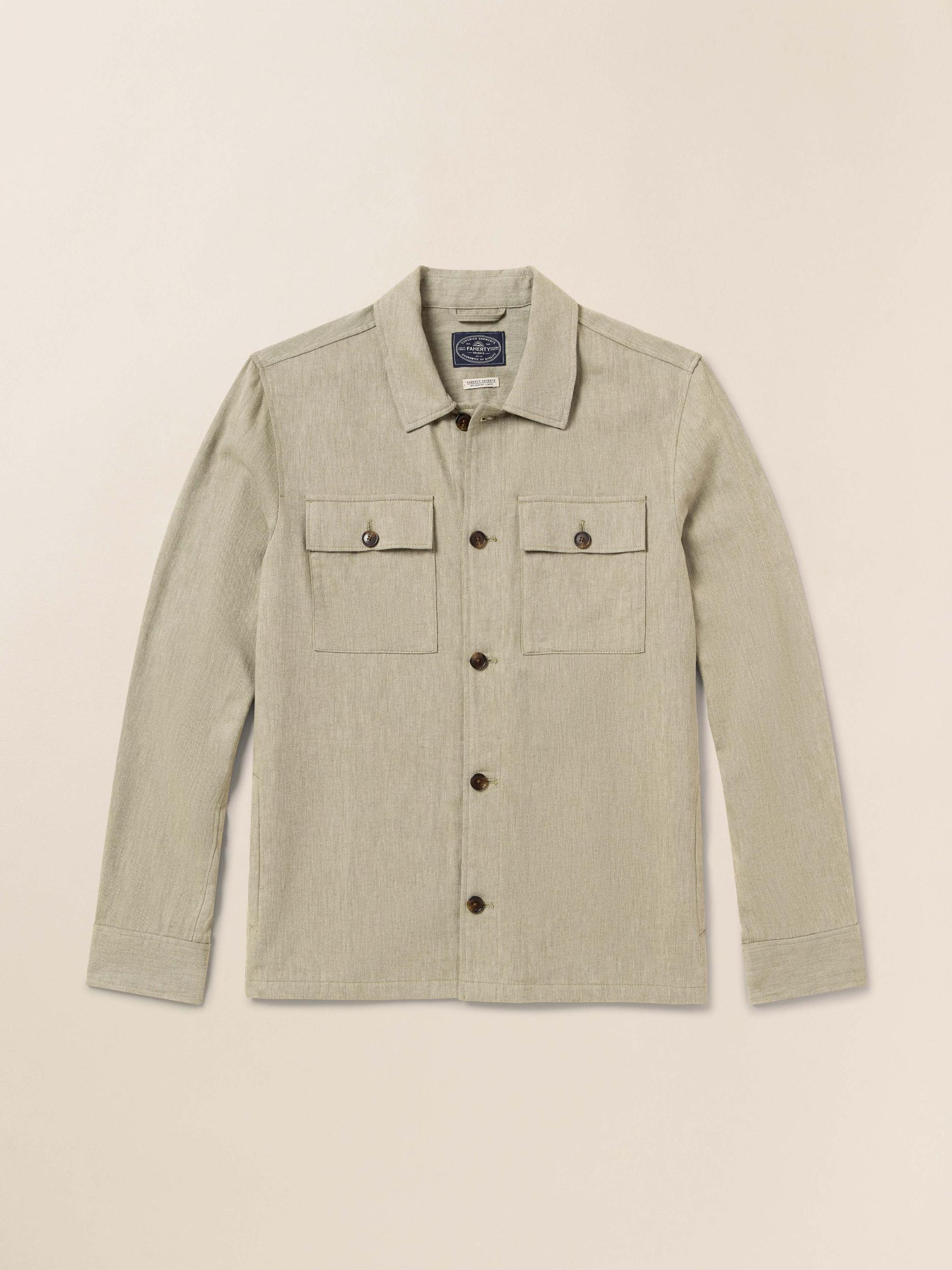 Movement™ Linen Shirt Jacket - Sage Cliff Male Product Image