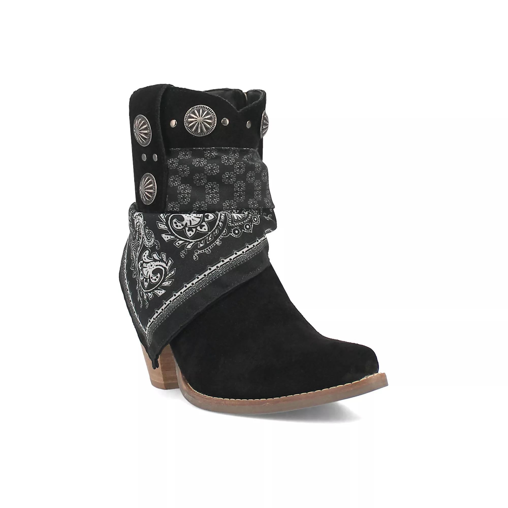 Women's Dingo Bandida Leather Western Ankle Boots,  Product Image