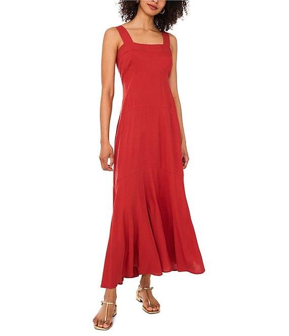 Vince Camuto Square Neck Sleeveless Shift Maxi Dress Product Image