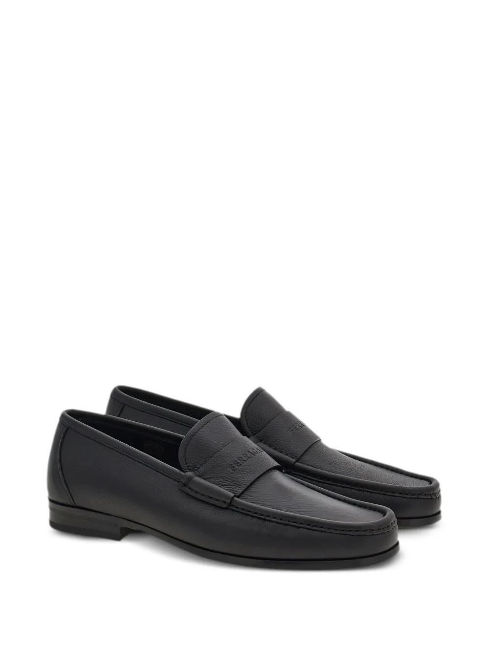 logo-debossed leather loafers Product Image